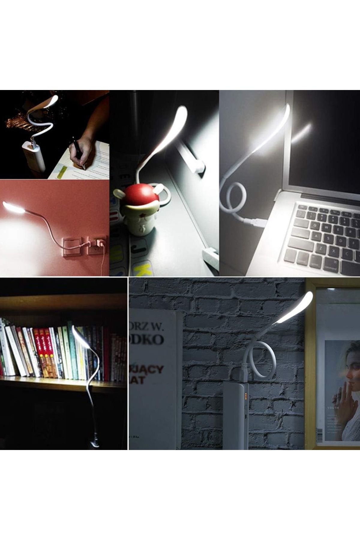 nelerbulurum USB Girişli esnek 3 Seviye Dokunmatik Usb Led Masa Çalışma Kitap Okuma Lambası Pc Gece Lambası