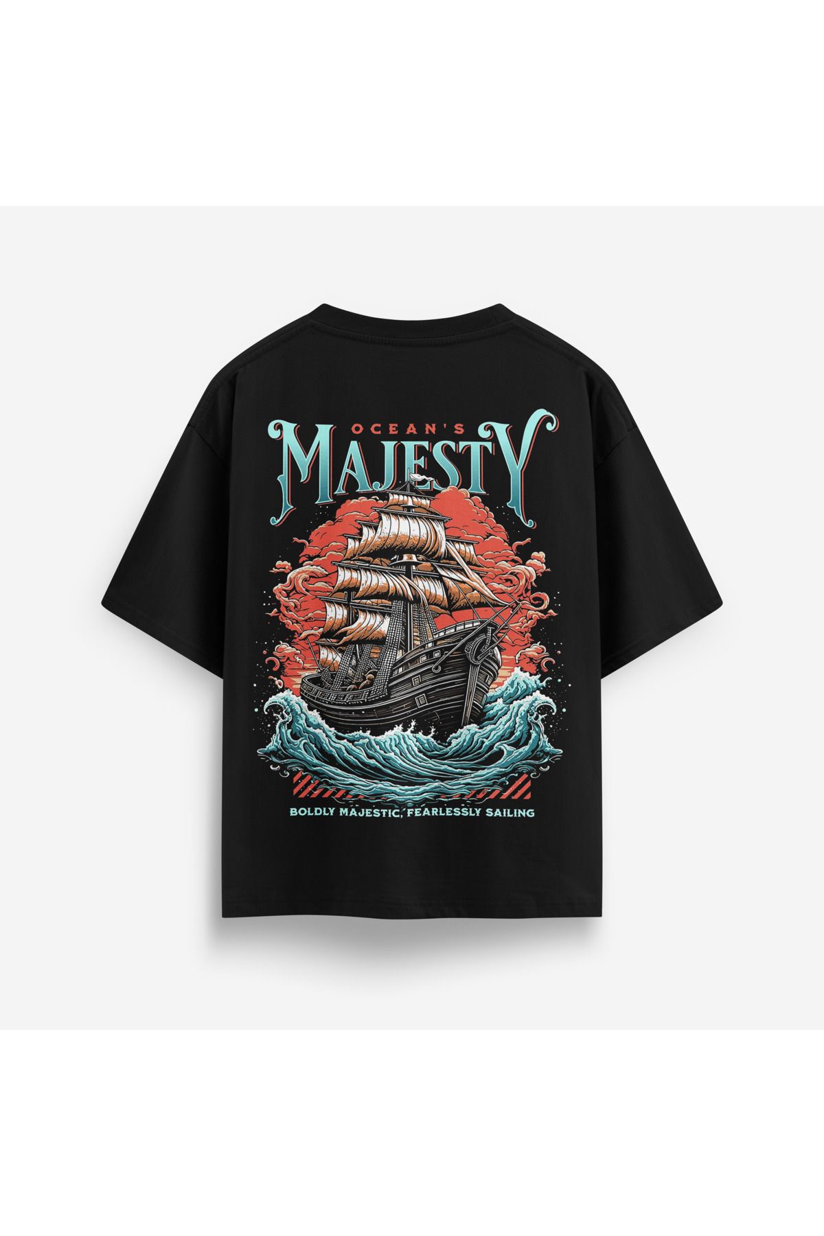 Street301 Unisex Oceans Majesty Baskılı Oversize T-Shirt