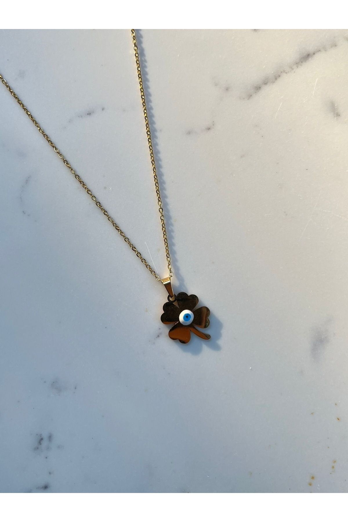 Orvix Accessories GOLD ZİNCİR NAZAR PAPATYA MOTİFLİ KADIN KOLYE YAZLIK KOLYE ABİYE KOLYE HEDİYELİK KOLYE