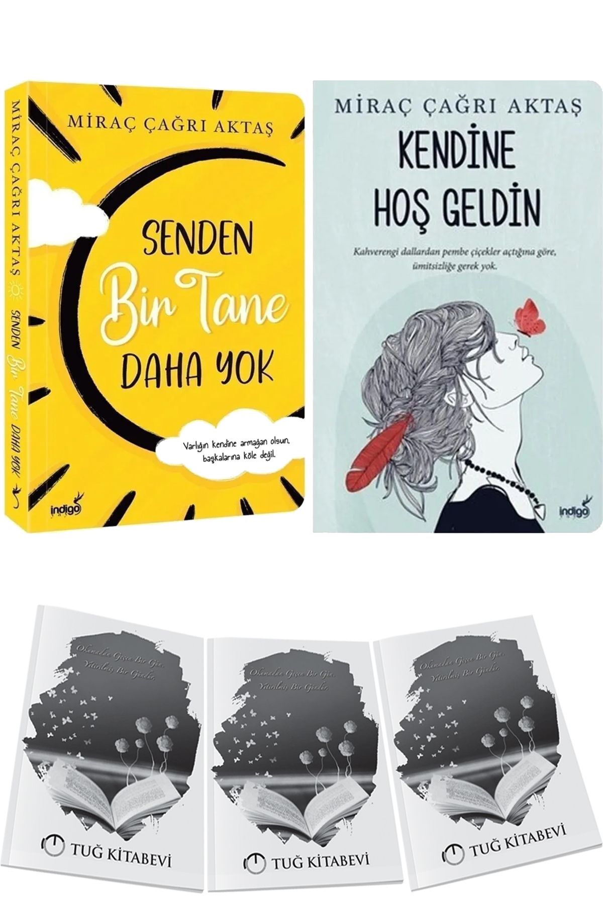 İndigo Kitap Senden Bir Tane Daha Yok - Kendine Hoş Geldin Miraç Çağrı Aktaş 2 Roman + Hediyeli