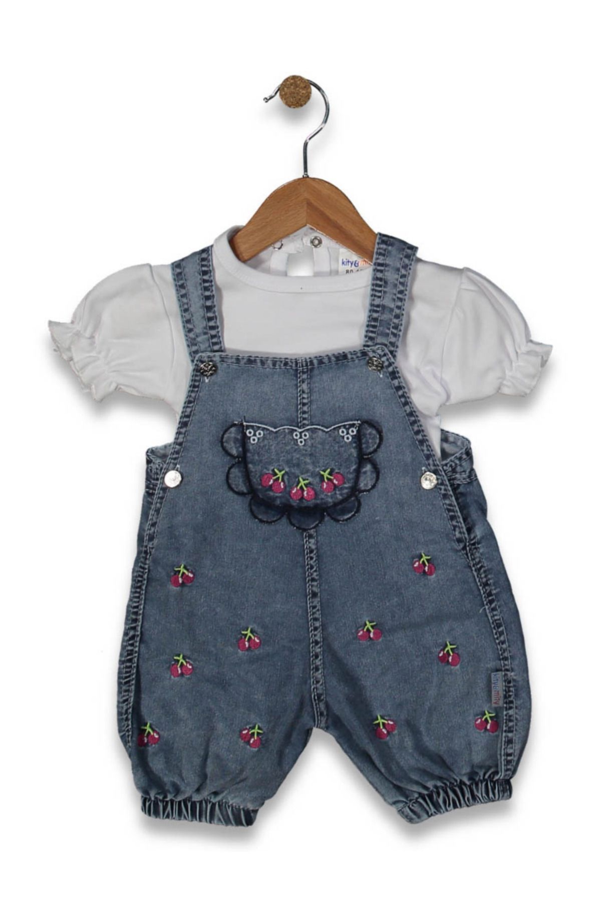HEKİ Baby & Kid KİRAZ DESENLİ JEANS KIZ BAHÇİVAN TULUM