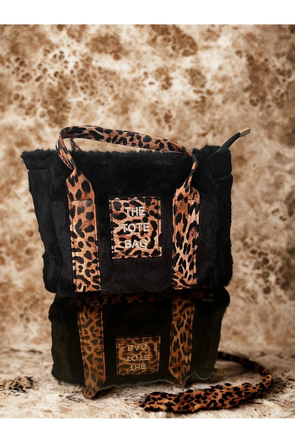Viskosa VİSKOSA Peluş Doku Şıklığı: Kadife Detaylı The Tote Bag