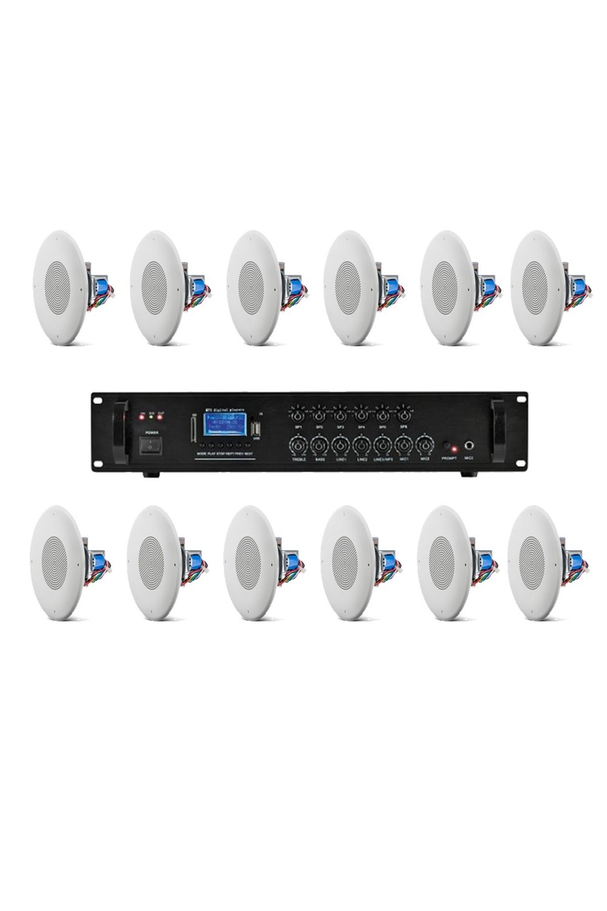 JBL Sistem 12 Boxe Tavan Jbl Css8004, Usb, Bluetooth, Fm, 6 Zone - One Size