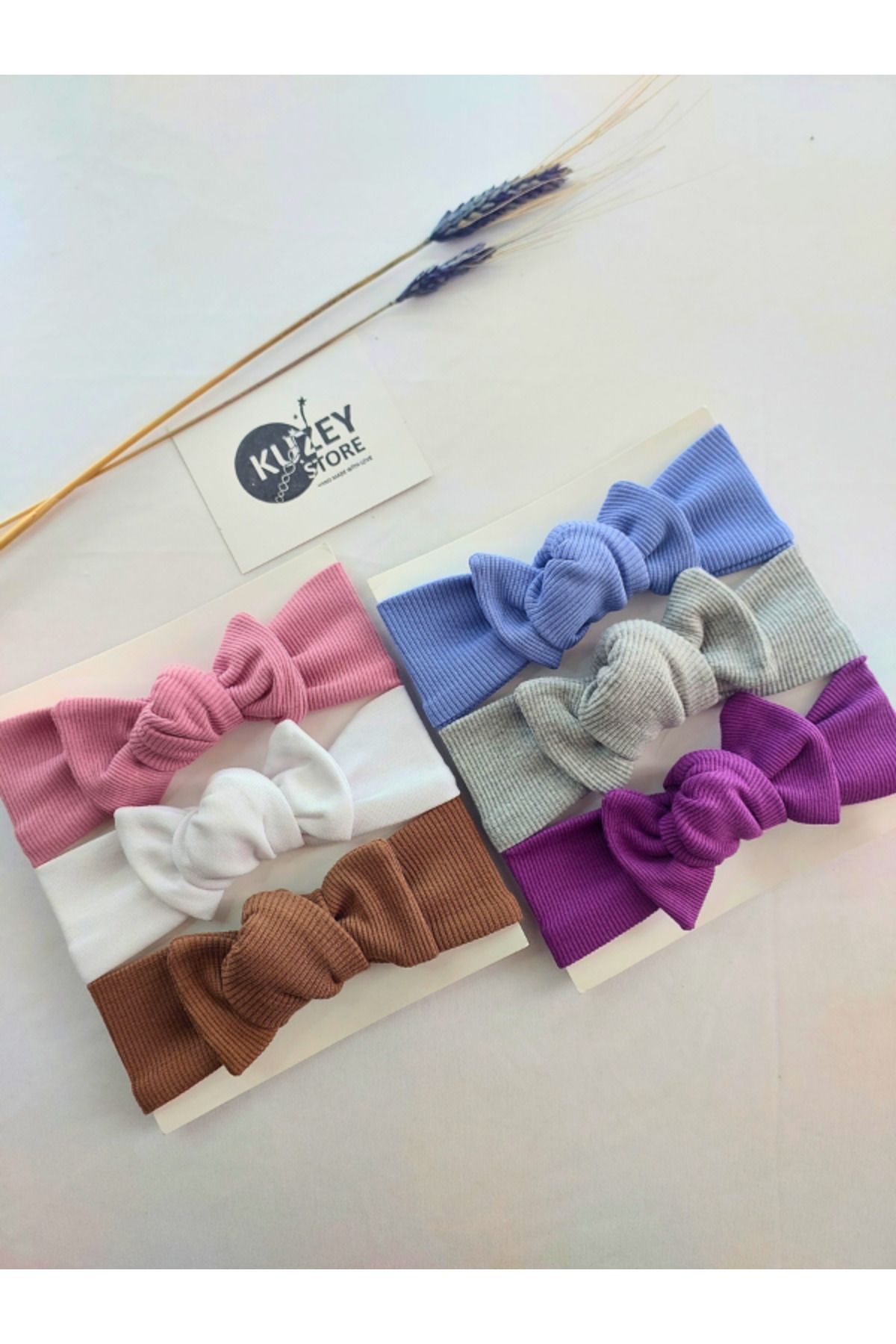 KUZEY STORE Kız Bebek 0-3 Yaş Uyumlu 6'lı Bandana Seti | Pamuklu ve Elastik