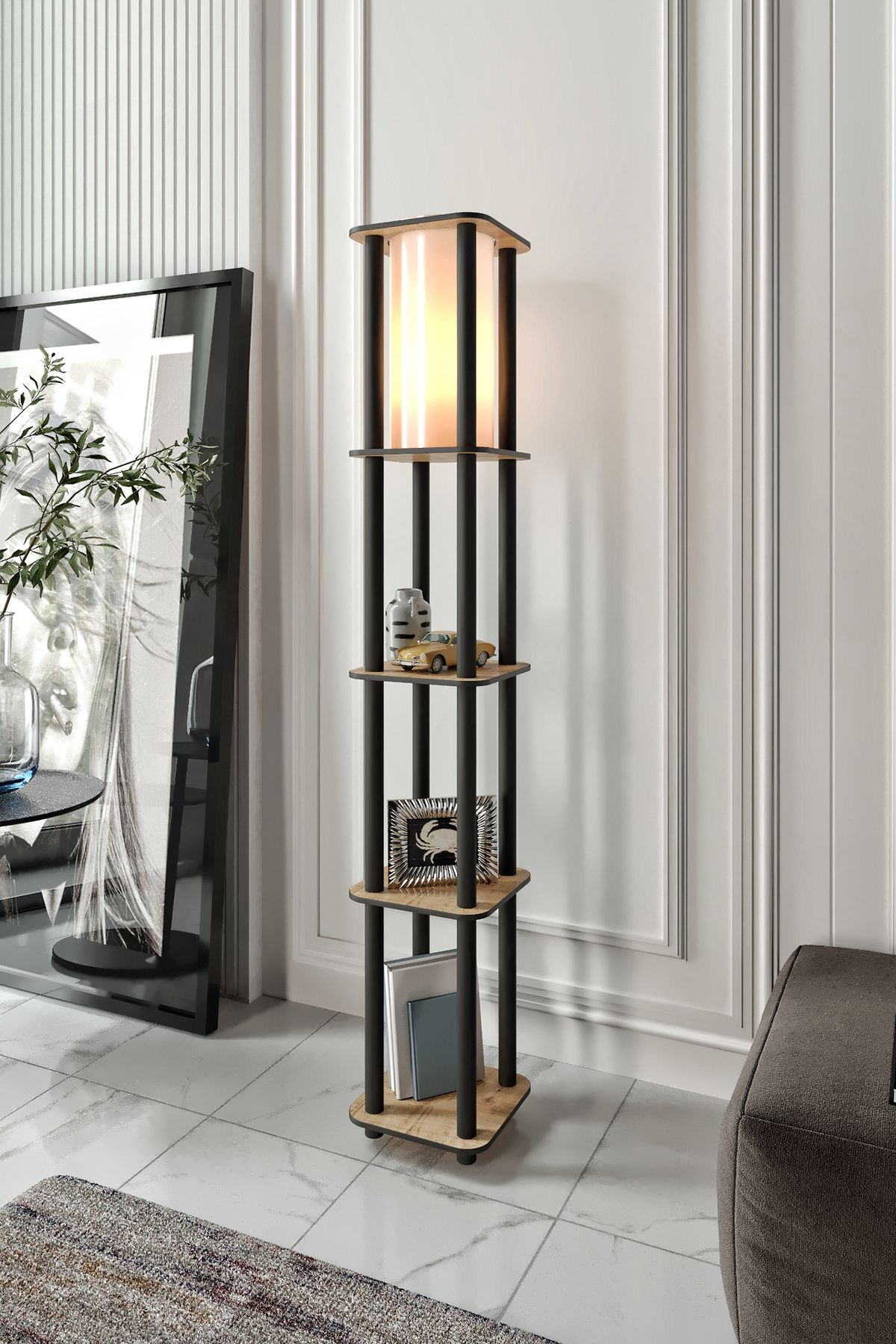 Home Essencial Raflı Kitaplık Lambader