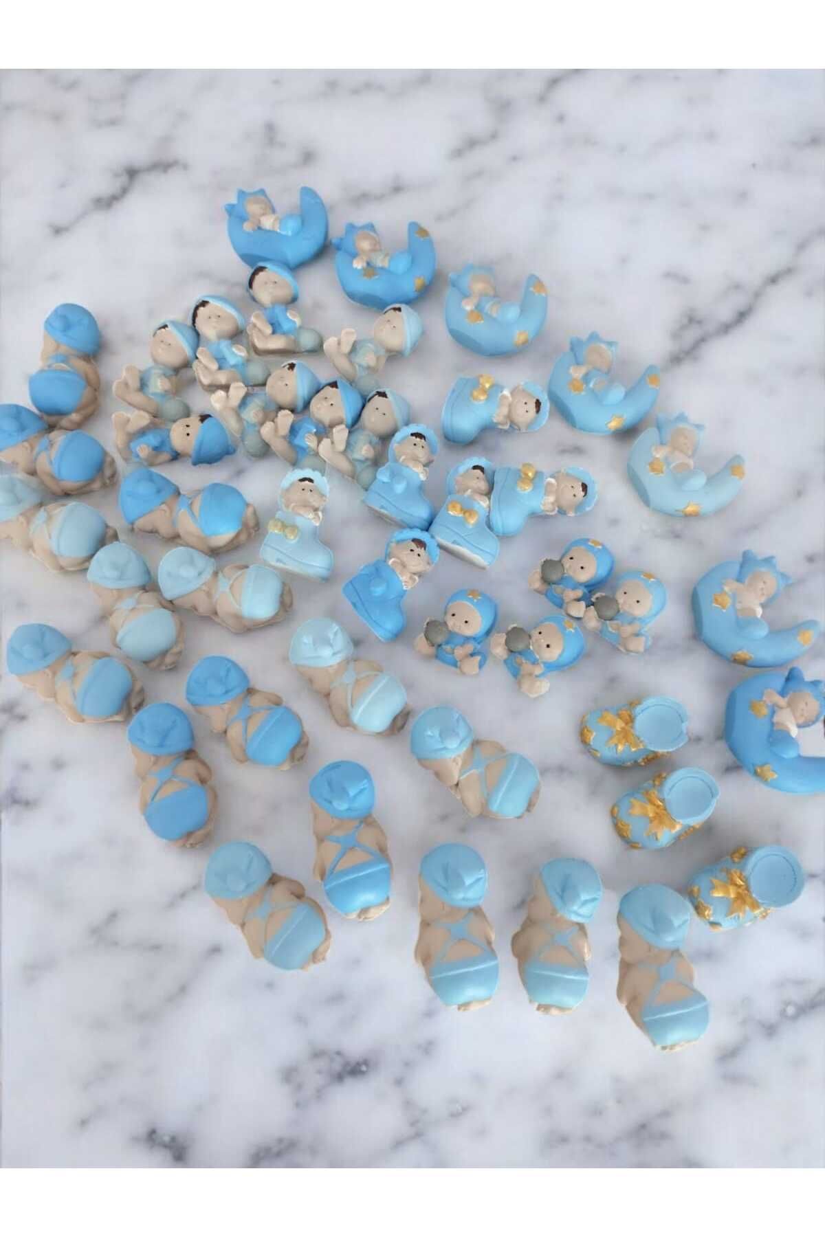 Stone 50 ADET KARIŞIK BEBEK HEDİYELİK DOĞUM MEVLÜT İÇİN HEDİYELİK ERKEK BEBEK