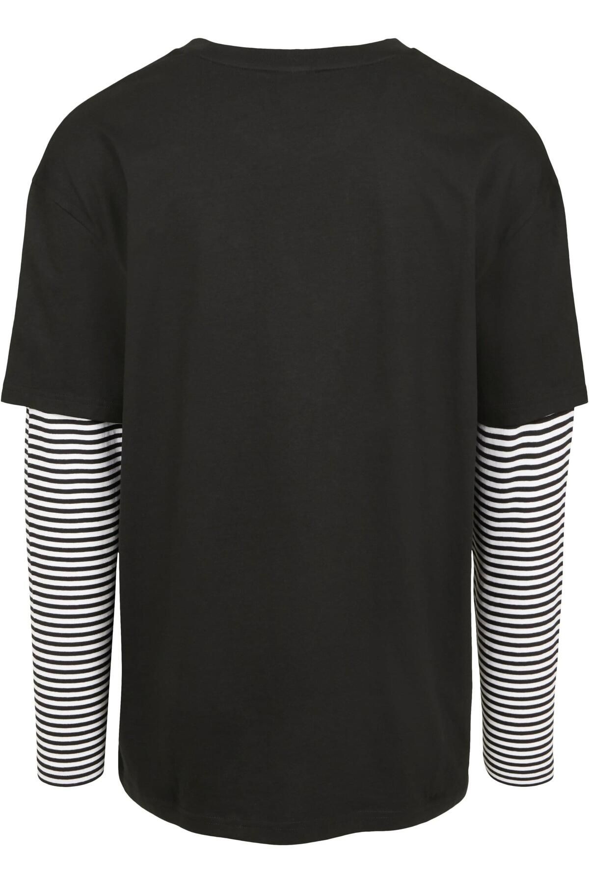 Urban Classics-Herren Oversized Double Layer Striped Ls Tee 2