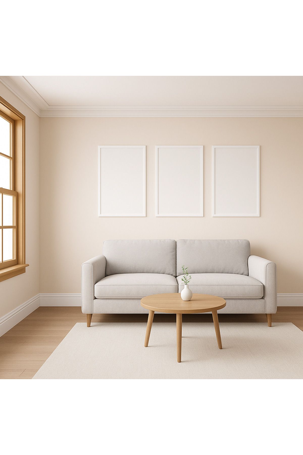 Çerçevecim 3'lü 50x70 Beyaz Poster Çerçevesi