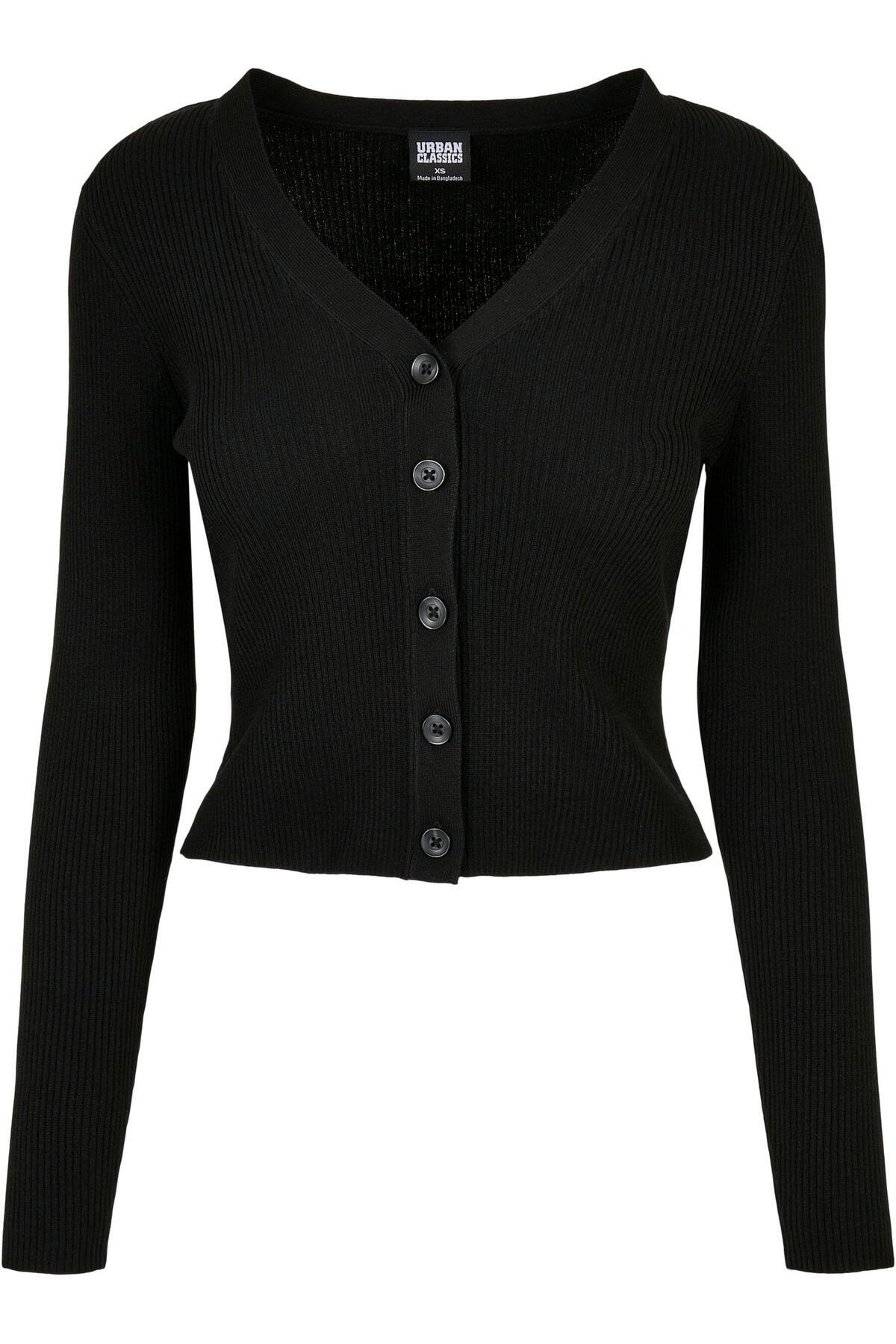 Urban Classics-Damen Ladies Short Rib Knit Cardigan 1