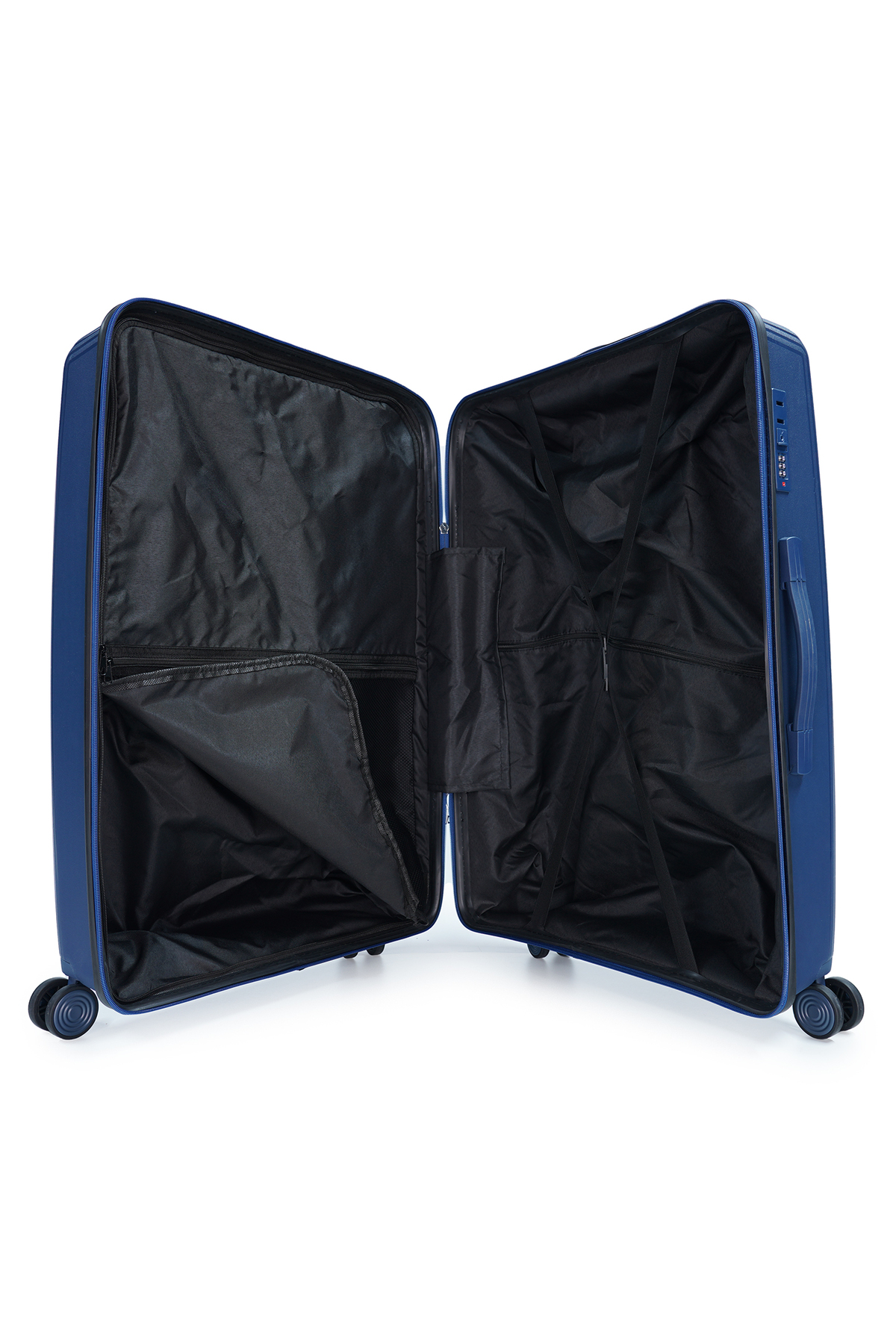 Wexta  Wx-pp810 Lacivert Büyük Boy Valiz Polipropilen Kırılmaz Pp Valiz / Premium Seyahat Bavulu / - Görsel 5