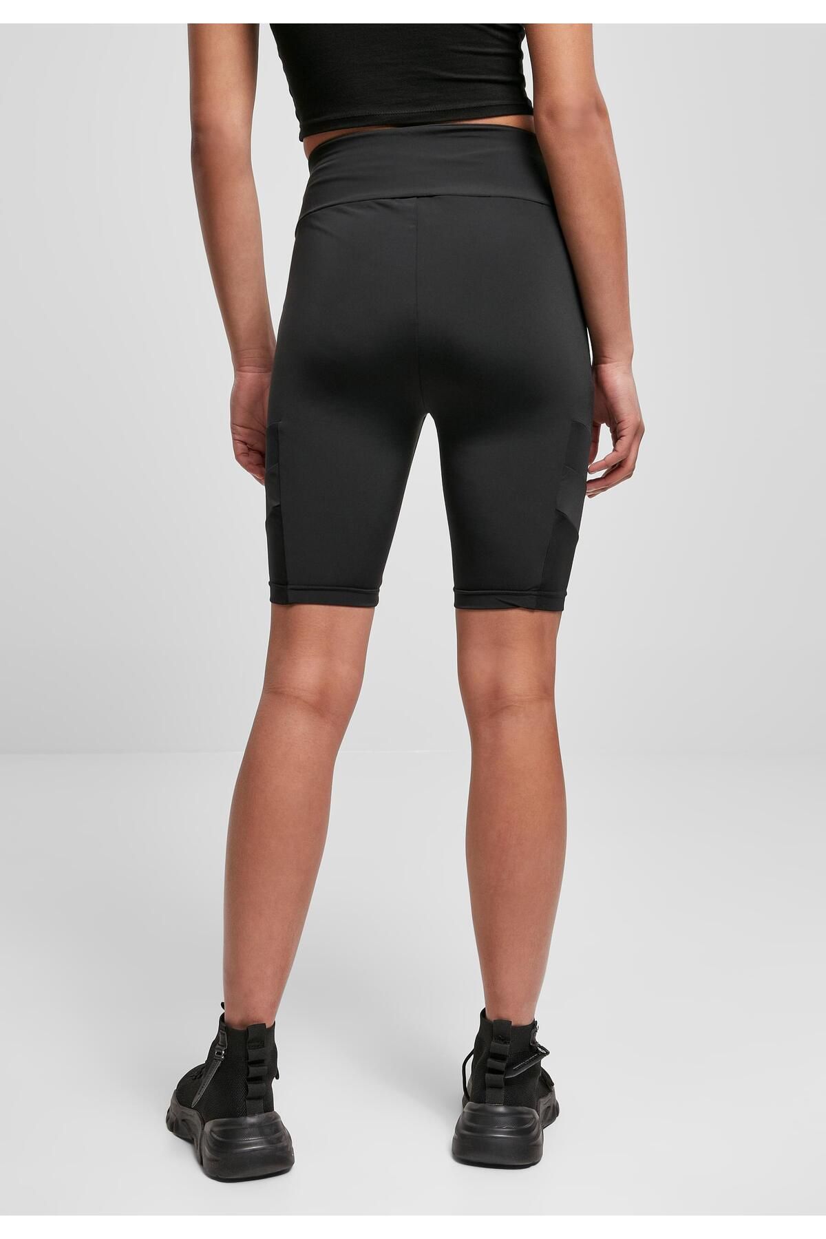 Urban Classics-Damen Ladies High Waist Tech Mesh Cycle Shorts 8