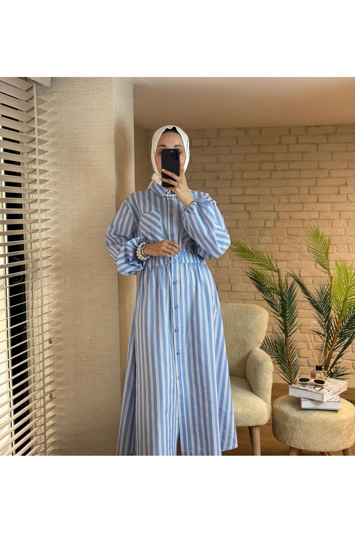 Kağanbutik Çizgili Spor Elbise