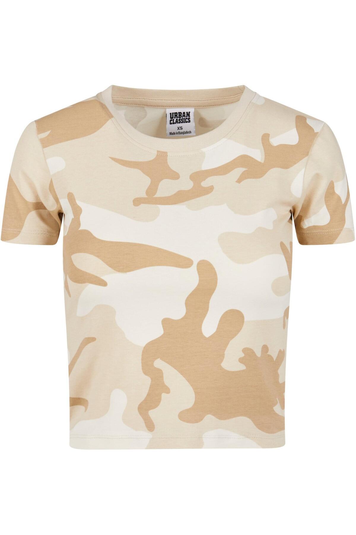 Urban Classics-Damen Ladies Cropped Camo Tee 1
