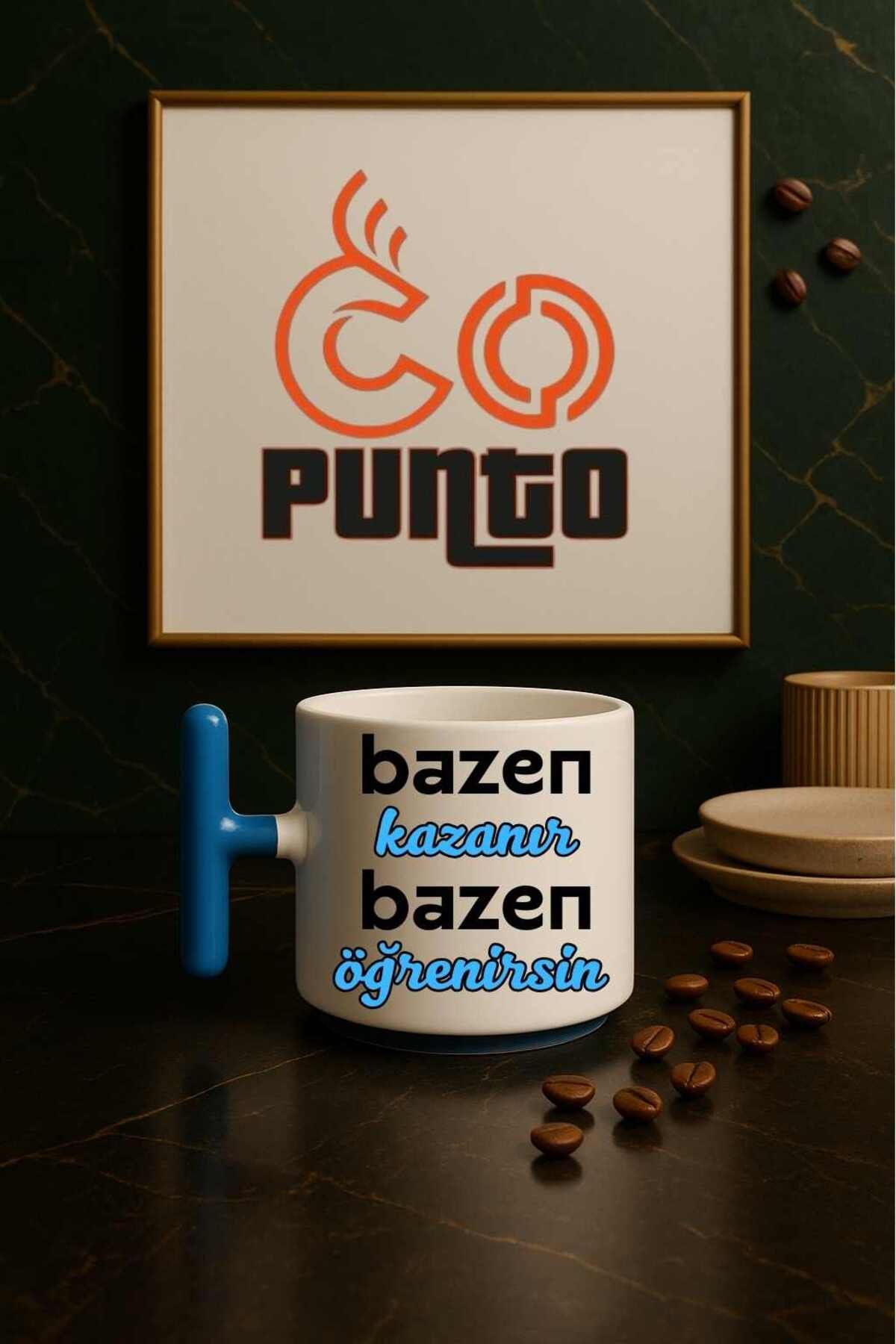 copunto Motivasyon Sözlü 150 ml T Kupa | "Bazen Kazanır Bazen Öğrenirsin" Yazılı Hediye Kupa