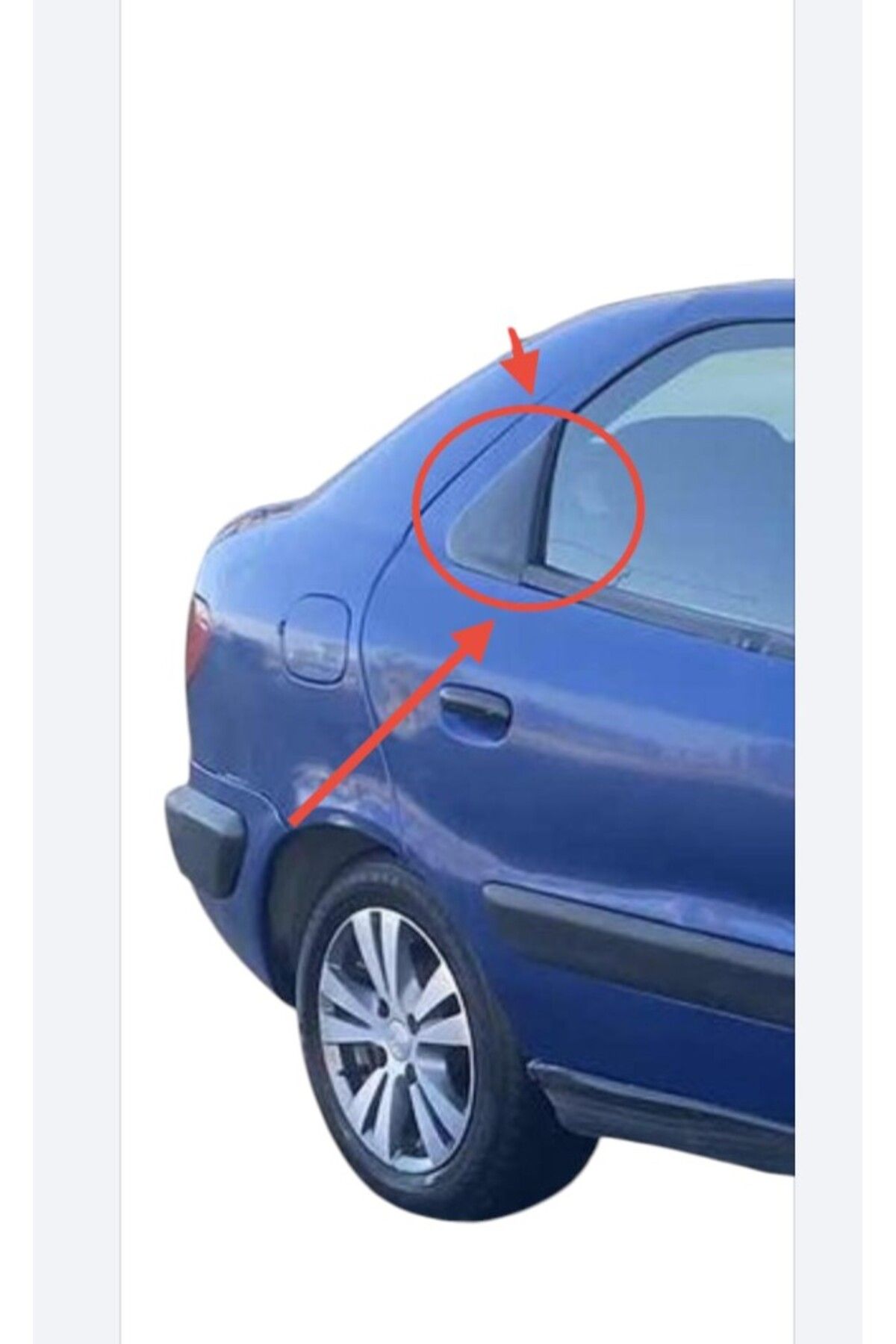 Fabrikasyon Citroen Xsara Arka Kapı Cam Üçgeni Dış 1996-2005 SAĞ TARAF