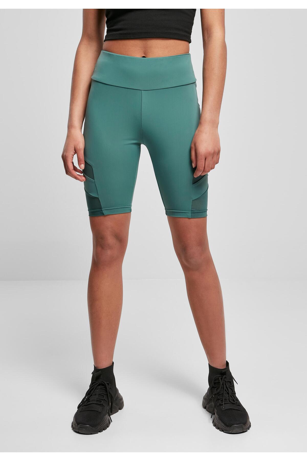 Urban Classics-Damen Ladies High Waist Tech Mesh Cycle Shorts 6