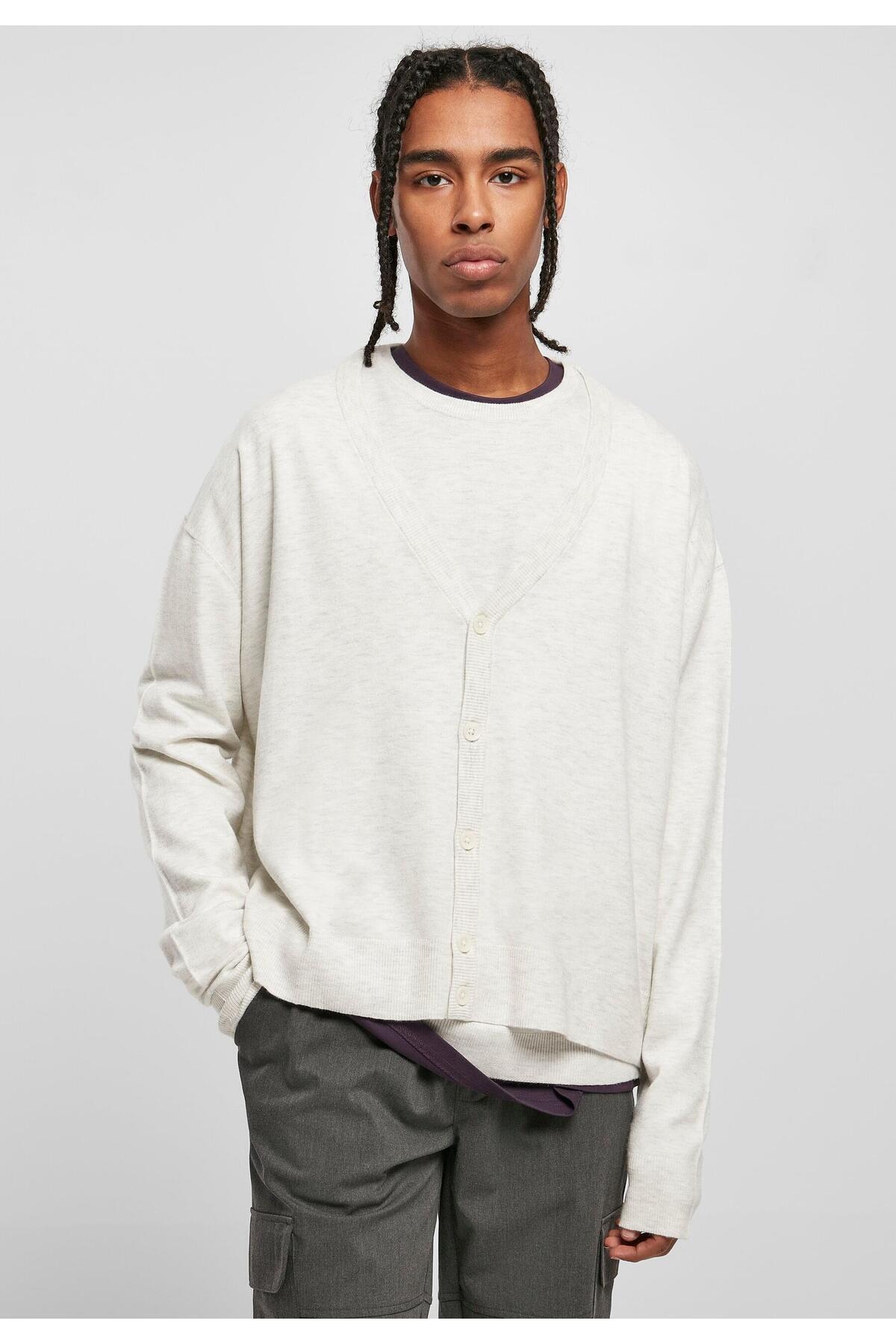 Urban Classics-Herren Mix Boxy Cardigan 5