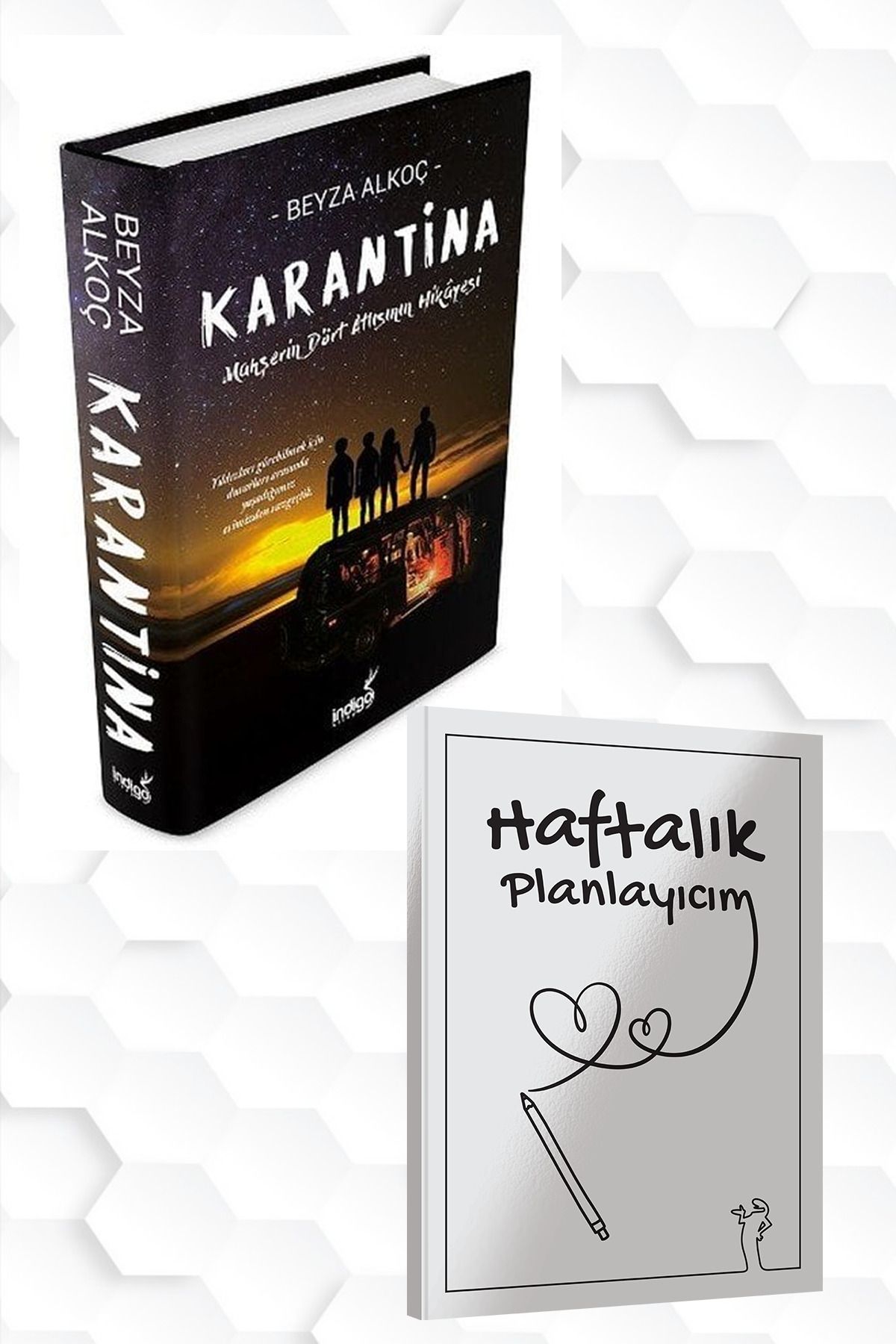 İndigo Kitap BEYZA ALKOÇ KARANTİNA BİRİNCİ PERDE+HAFTALIK PLANLAYICIM 52 (HAFTA)