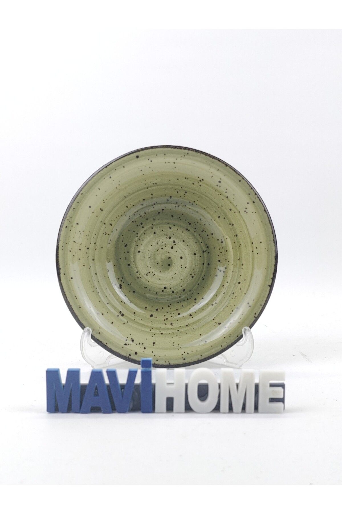 MAViHOME Corendon Serisi Yeşil Desenli 16 Cm Porselen Çorba Kasesi 6 Lı