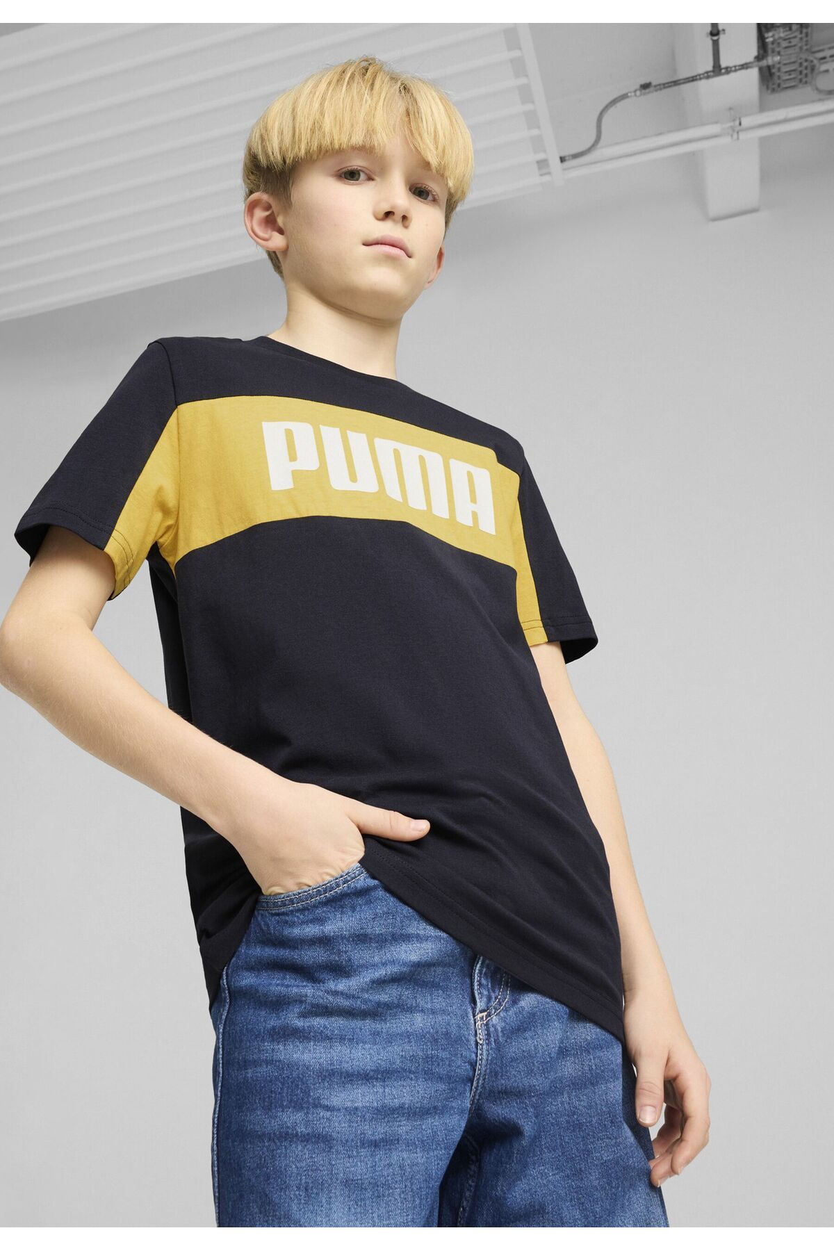 Puma-Essentials Block Tee Youth 5
