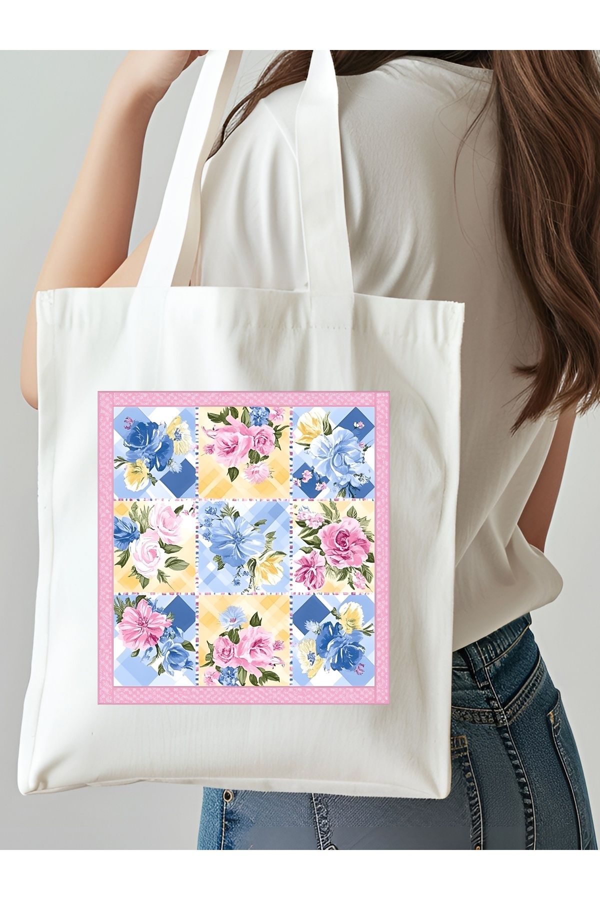 NKTCOLLECTİON Omuz Çantası, Plaj Çantası, Tote bag, Kadın Çanta, Bez Çanta, Çanta