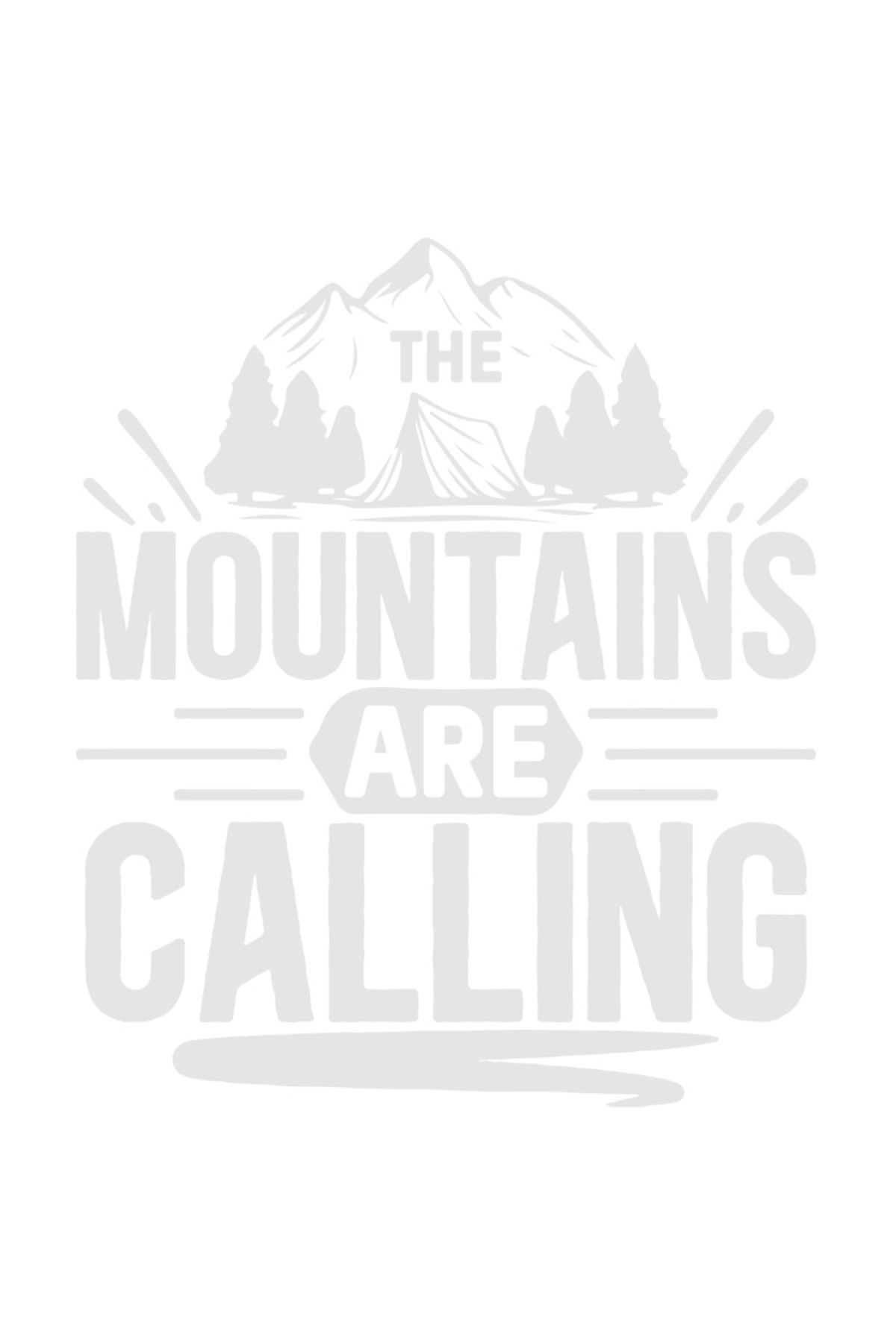 StoryGift Romania Sticker Eticheta 50cm Exterior Cu Munti Si O Padure Cu Mesajul "the Mountains Are Calling" - M - One Size