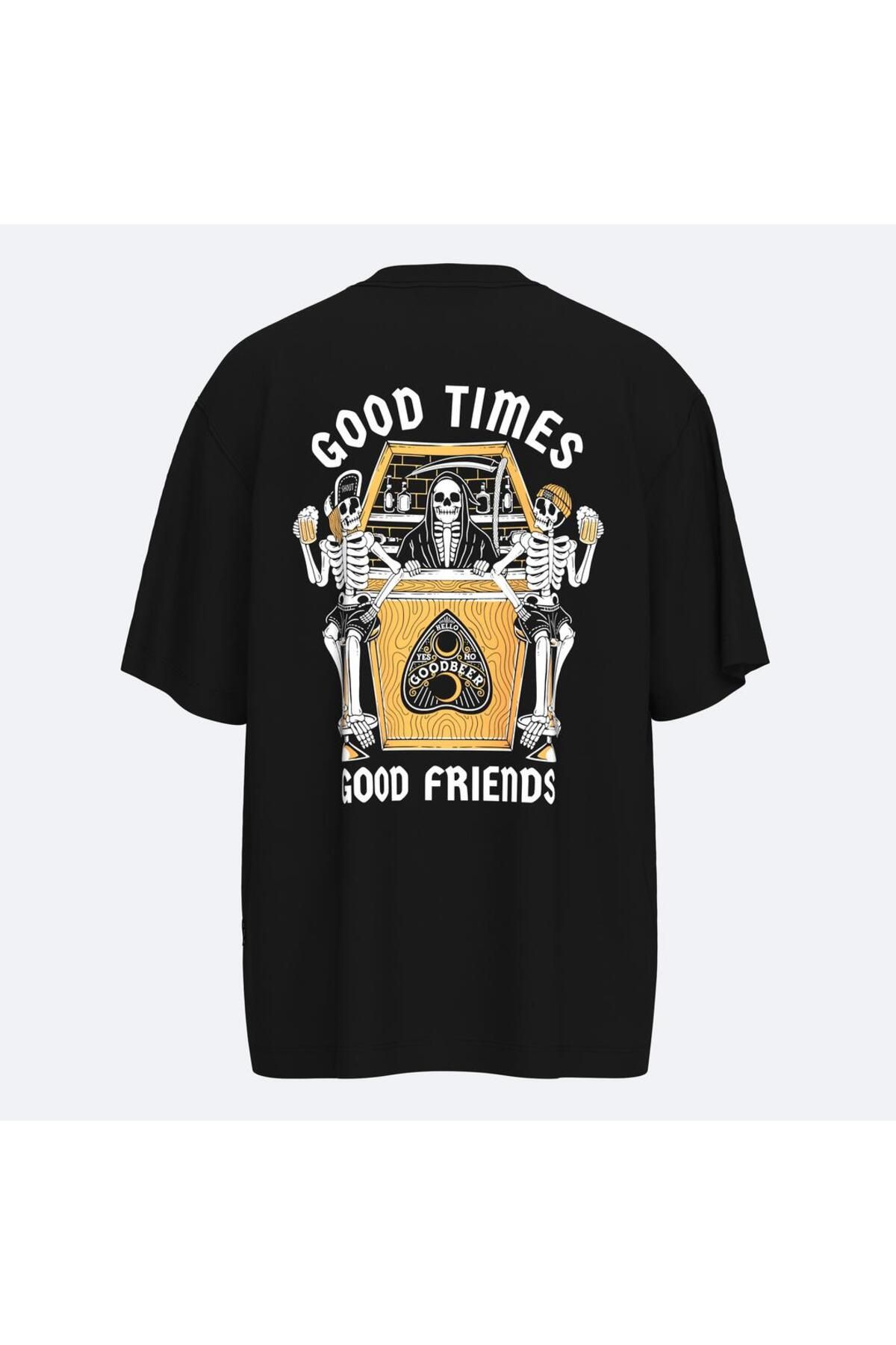 Shout Oversize Good Times Good Friends Unisex T-shirt