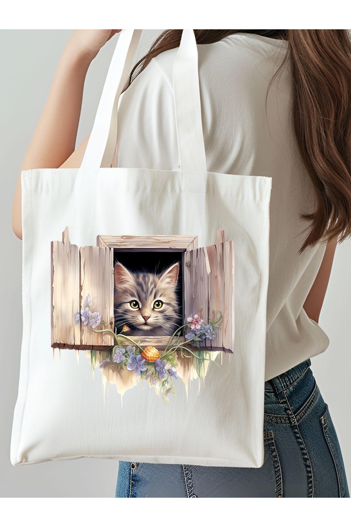NKTCOLLECTİON Omuz Çantası, Plaj Çantası, Tote bag, Kadın Çanta, Bez Çanta, Çanta