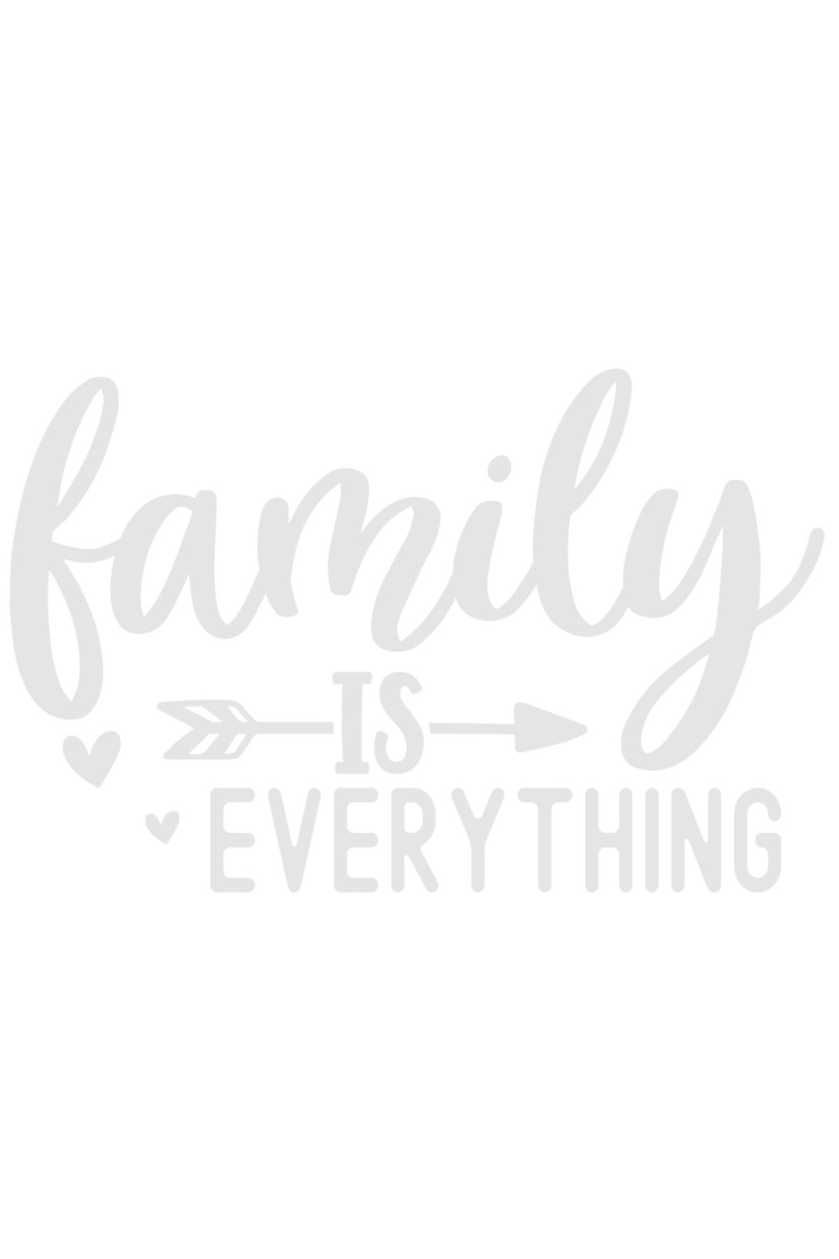 StoryGift Romania Sticker Autocolant 30cm Exterior Cu Inimioare Si Textul "family Is Everything" - Familia Este - One Size