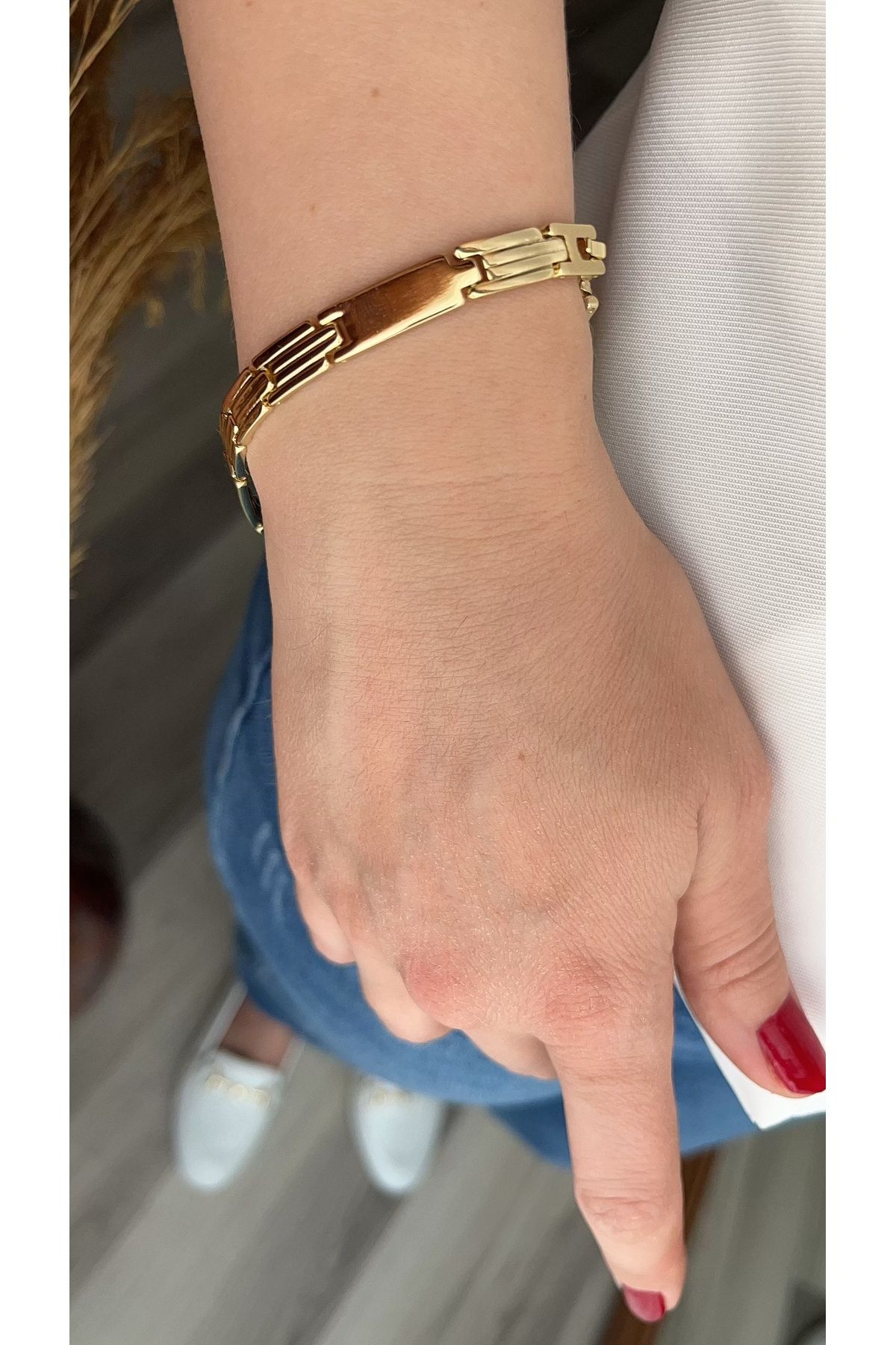 XUPING JEWELRY Çizgili spor 14k rengi ezme bileklik