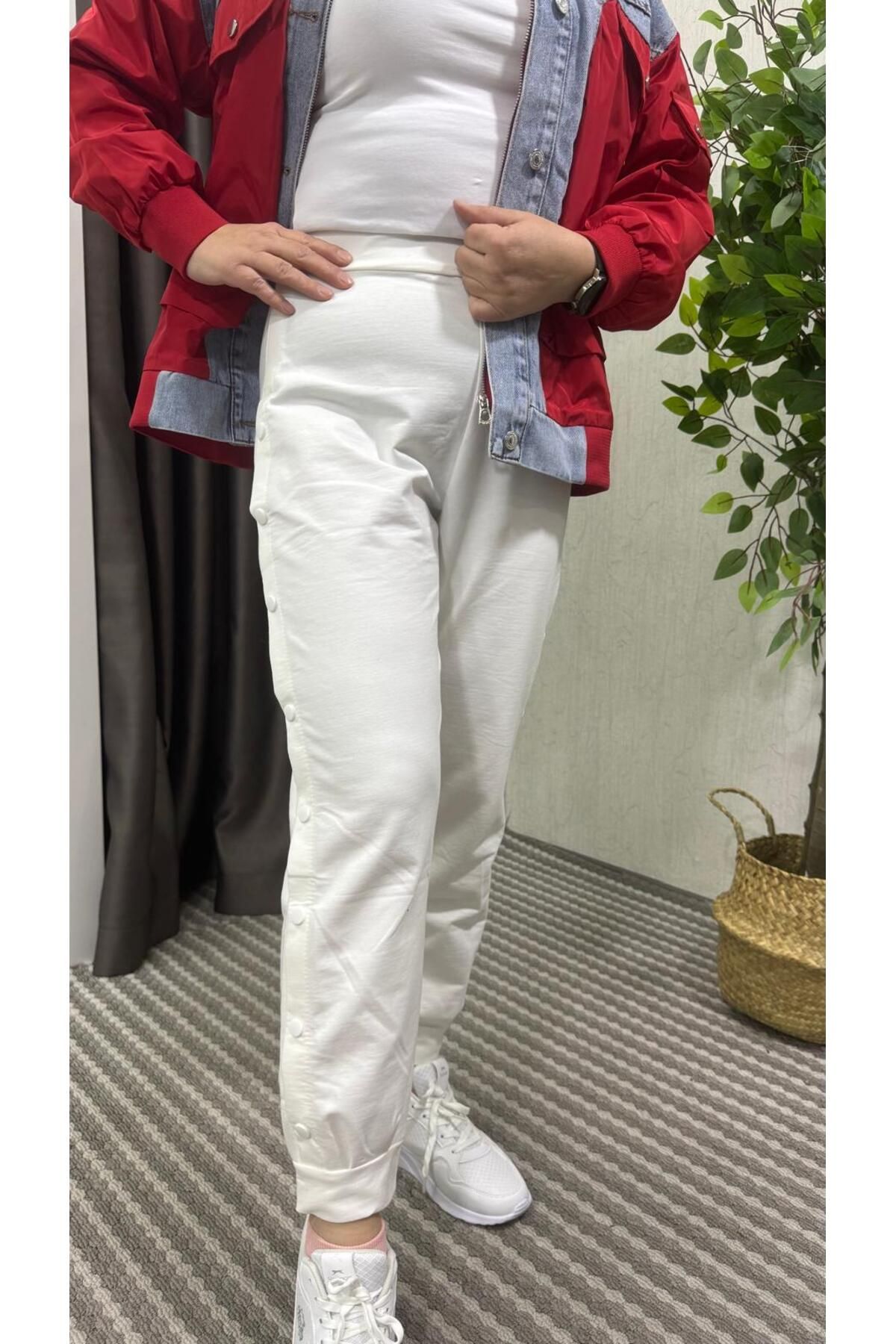 BengüşButik Yanlar Çıtçıt Detaylı Premium Kalite Eşofman Pantolon