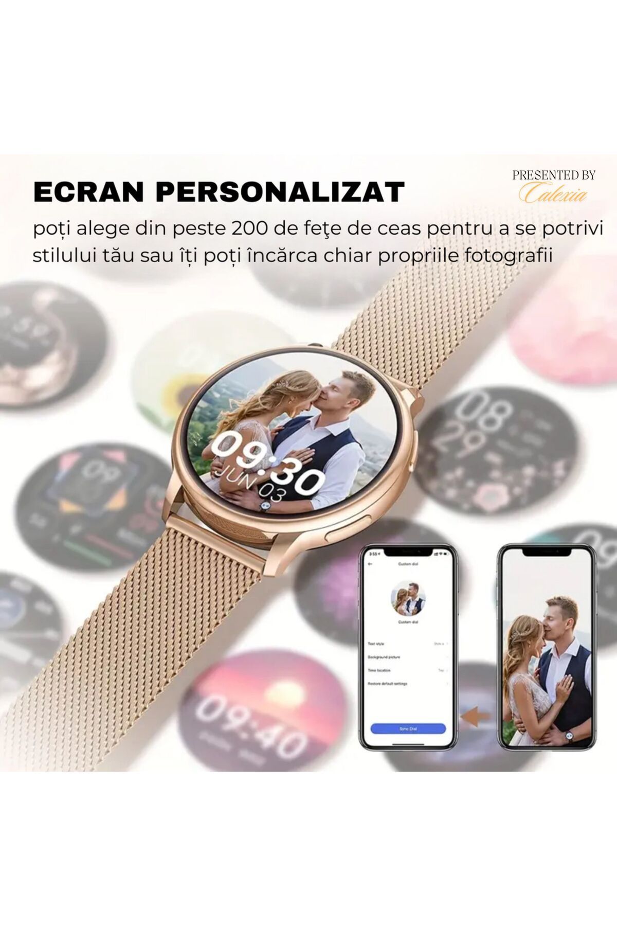 e-Wantay-Smartwatch Y11, Display 1.32", Ip67, Apel Bt, Ai Voice, 100 Sport, 2 Brățări, Android/ios 10
