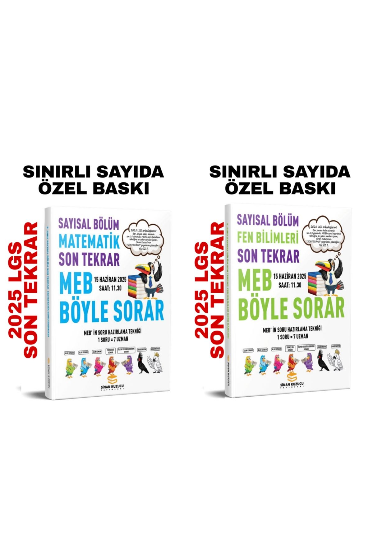 SİNAN KUZUCU YAYINLARI 2025 LGS son tekrar matematik ve fen soru bankası - sinan kuzucu