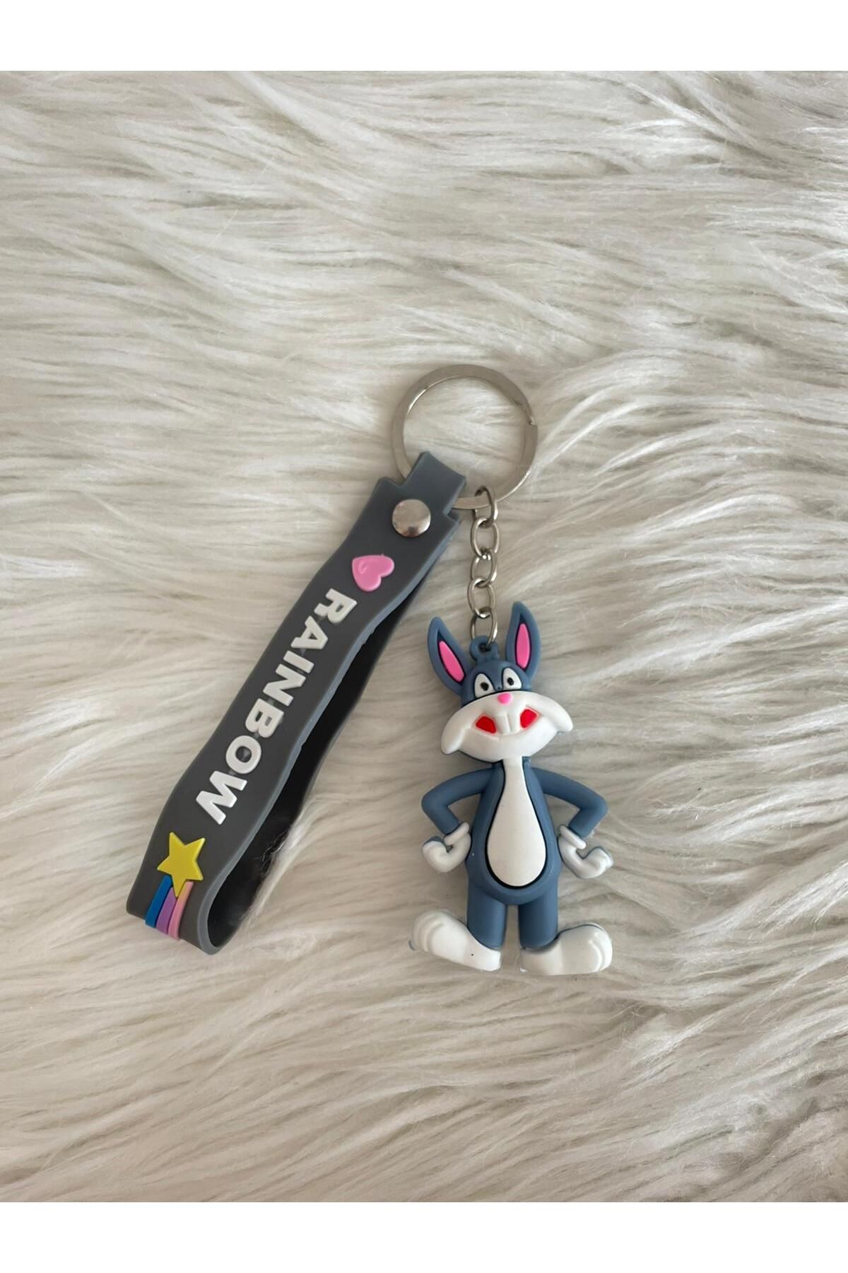 Minik Tutku Bugs Bunny 3D Silikon Anahtarlık & Çanta Aksesuarı