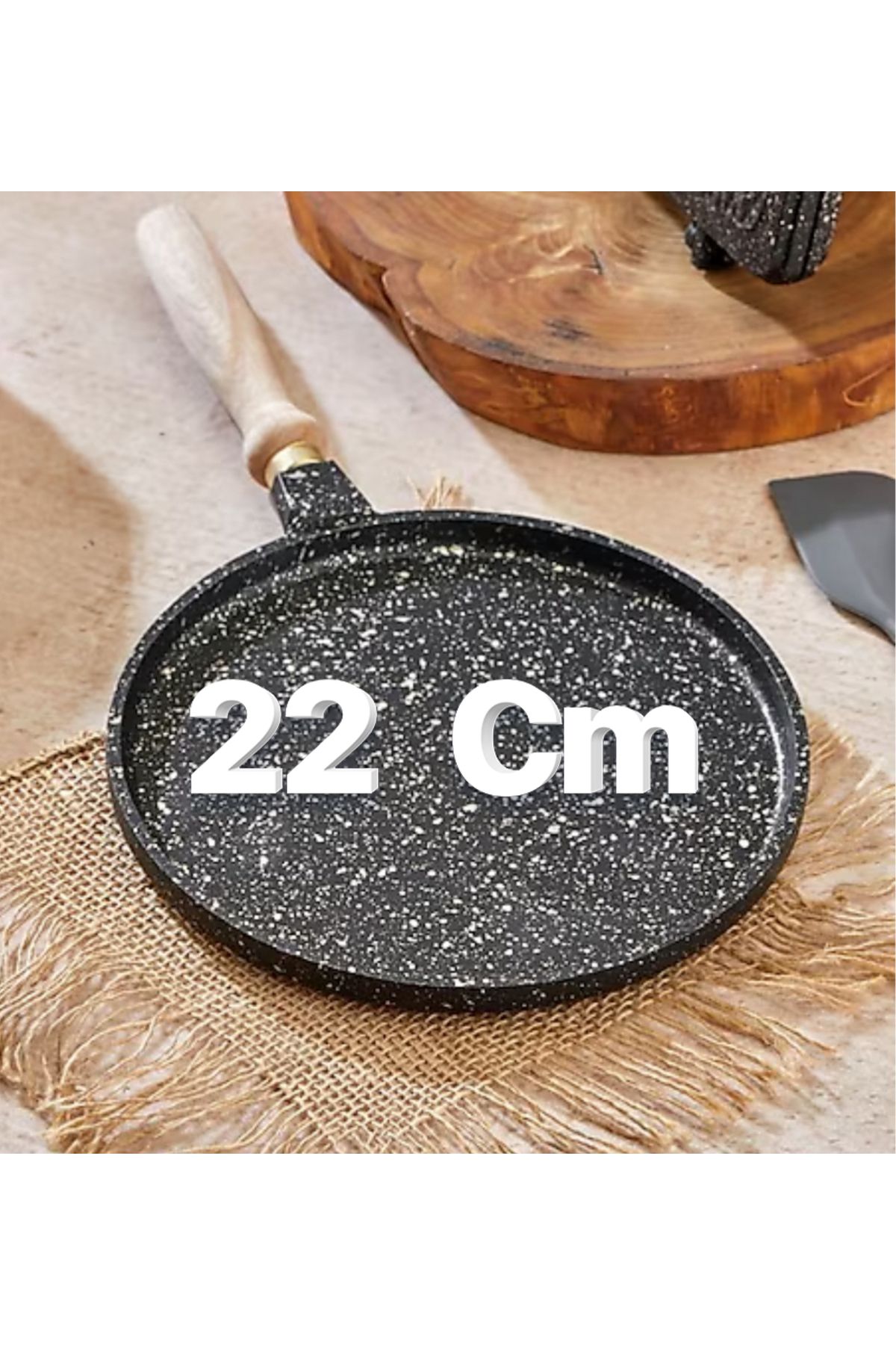 TRENDBULL 22 Cm Döküm Gözleme Bazlama Krep Tavası