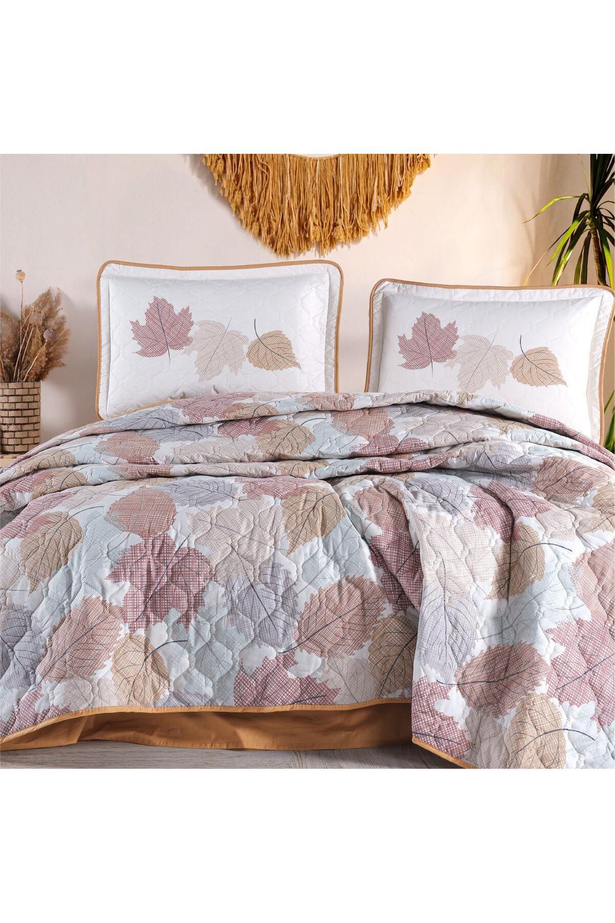ROYAM-Clasy 100% Cotton Double Bedspread Set Samba V1 Ginger 2