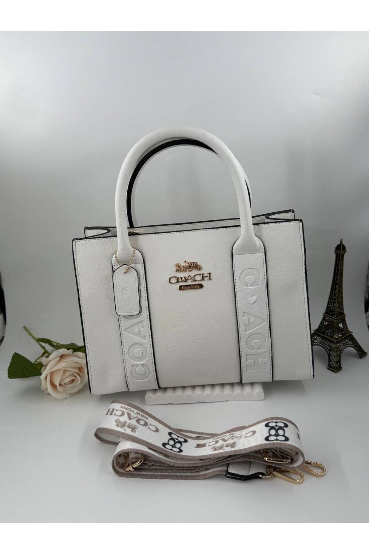 LEAUDER WOMEN KADIN COACH-HH CARGO TOTE EL VE OMUZ ÇANTASI