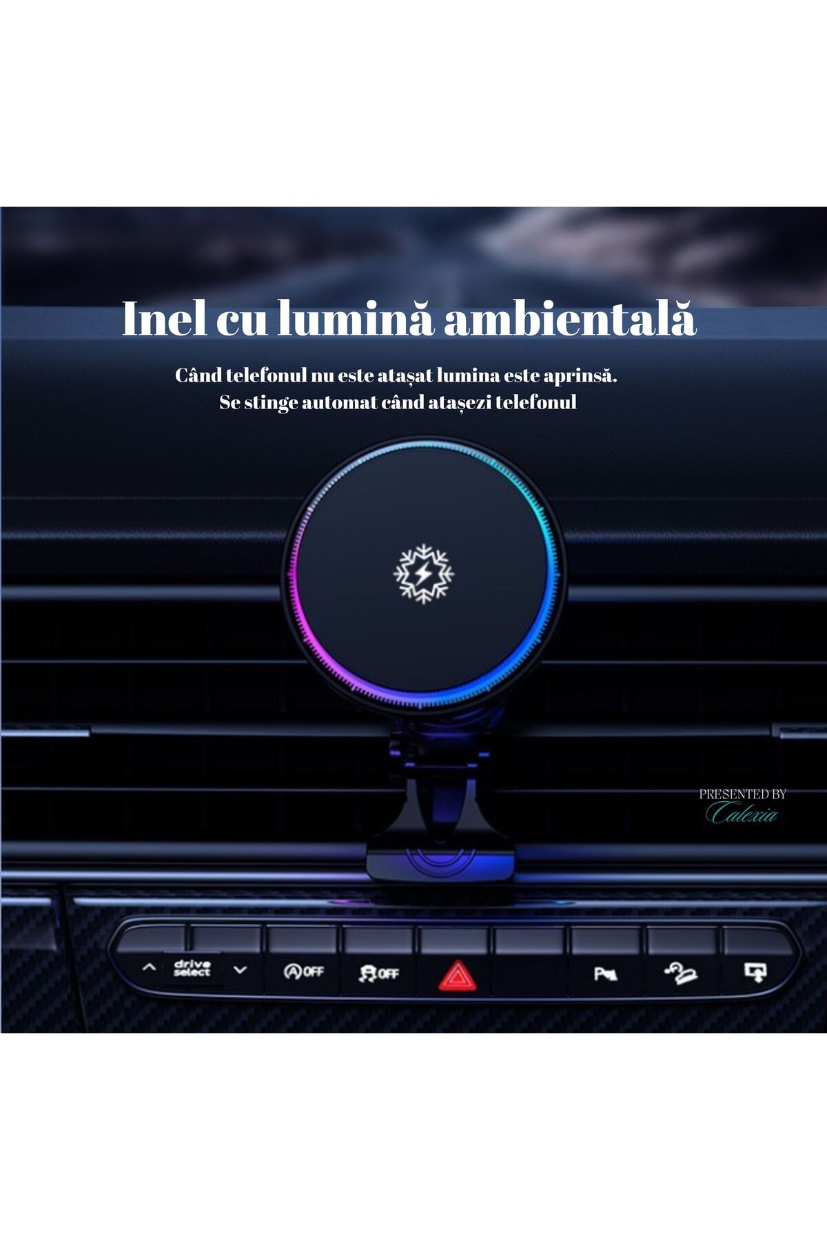 e-Wantay-Încărcător Auto Wireless X82, 15W, MagSafe, Magnetic, Răcire Activă, Prindere Ventilație, 2 în 1 6