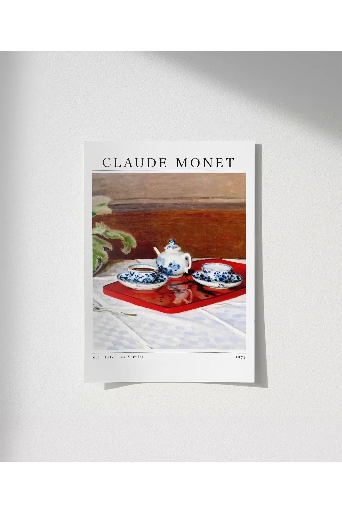 VOGLOO Çerçevesiz Poster Claude Monet Çay Servisi (2)