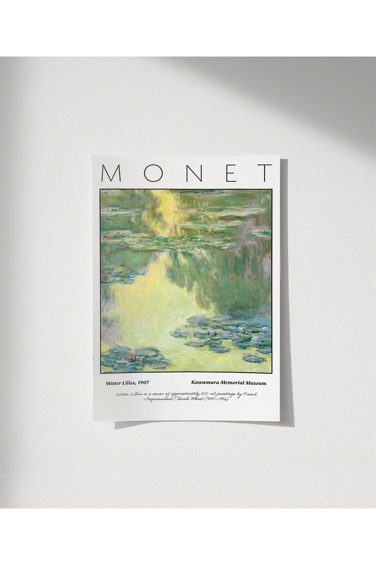 VOGLOO Çerçevesiz Poster Claude Monet Zambaklar