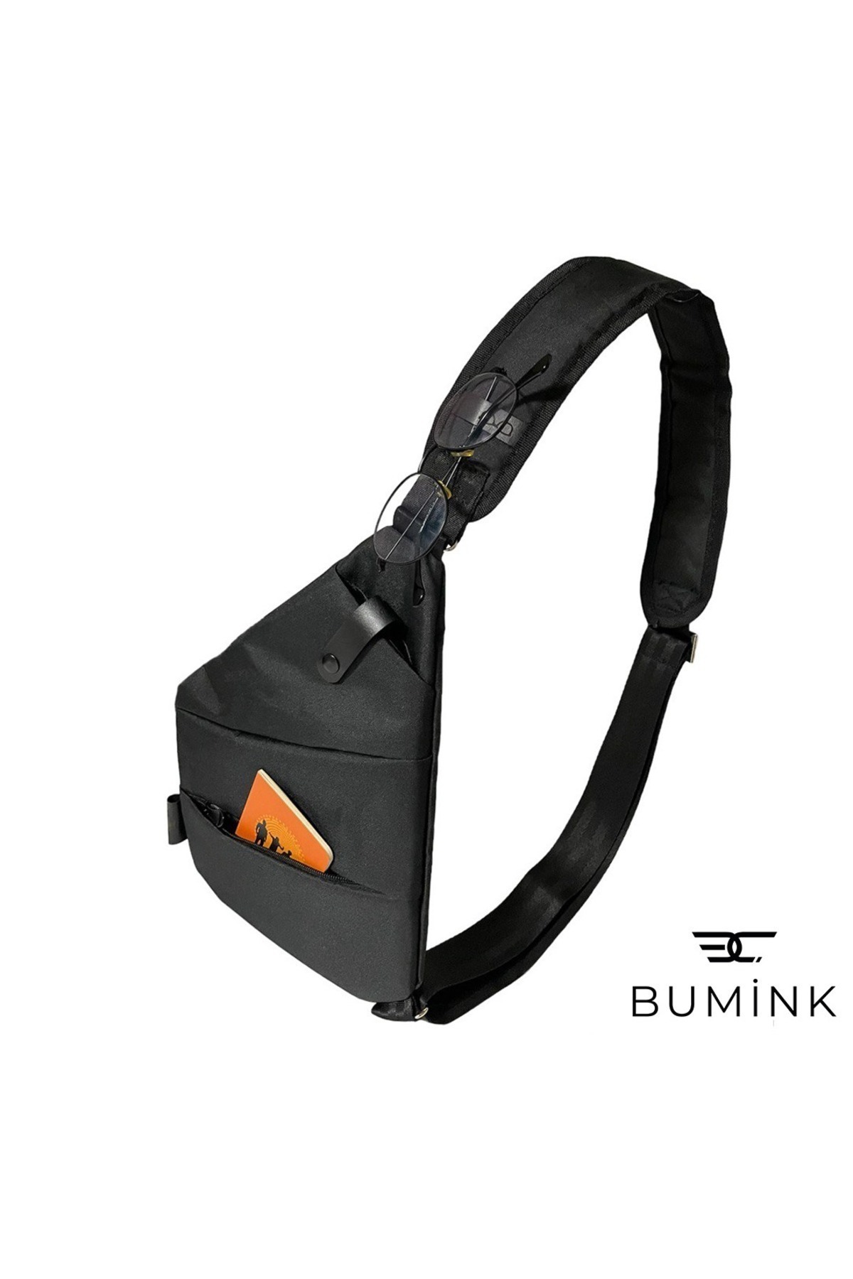 Bumink Modern Stil Omuz Çantası Günlük & Casual Unisex Kalemlik Hediyeli - Kısa Süreli görsel 3