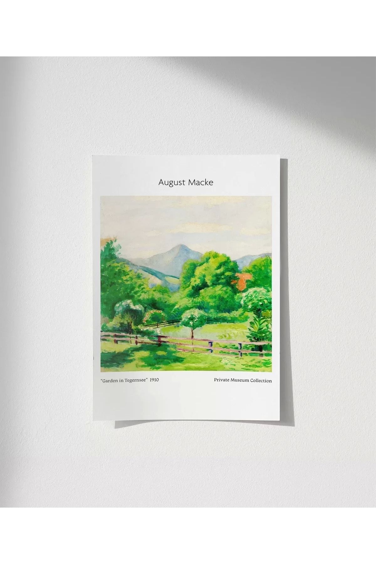 VOGLOO Çerçevesiz Poster August Macke Tegernsee'de Bahçe (2)