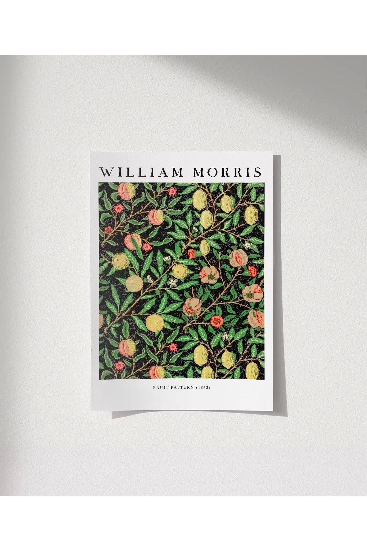 VOGLOO Çerçevesiz Poster William Morris Meyve Deseni No 1