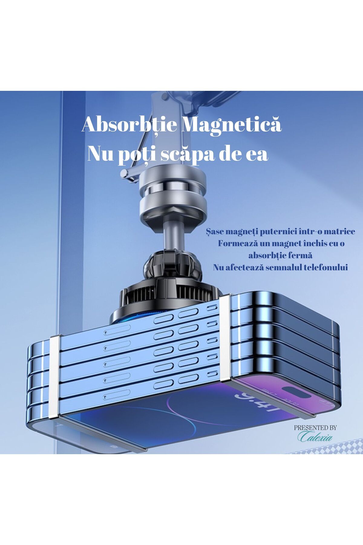 e-Wantay-Încărcător Auto Wireless X82, 15W, MagSafe, Magnetic, Răcire Activă, Prindere Ventilație, 2 în 1 5