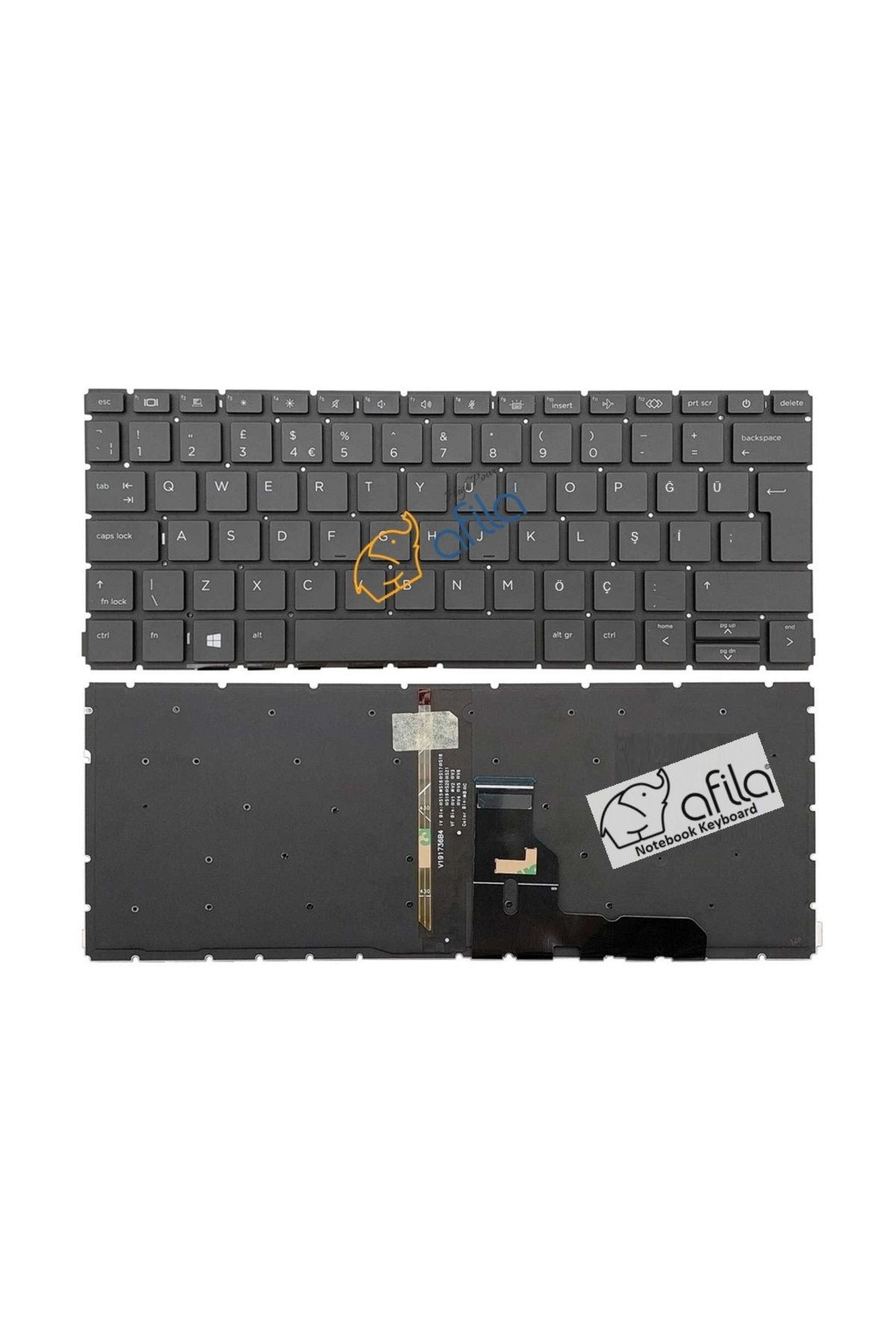 Afila Hp ProBook 430 G8 Serisi Notebook Klavyesi, Laptop Tuş Takımı, Siyah TR - ışıklı / NBKL1088LD