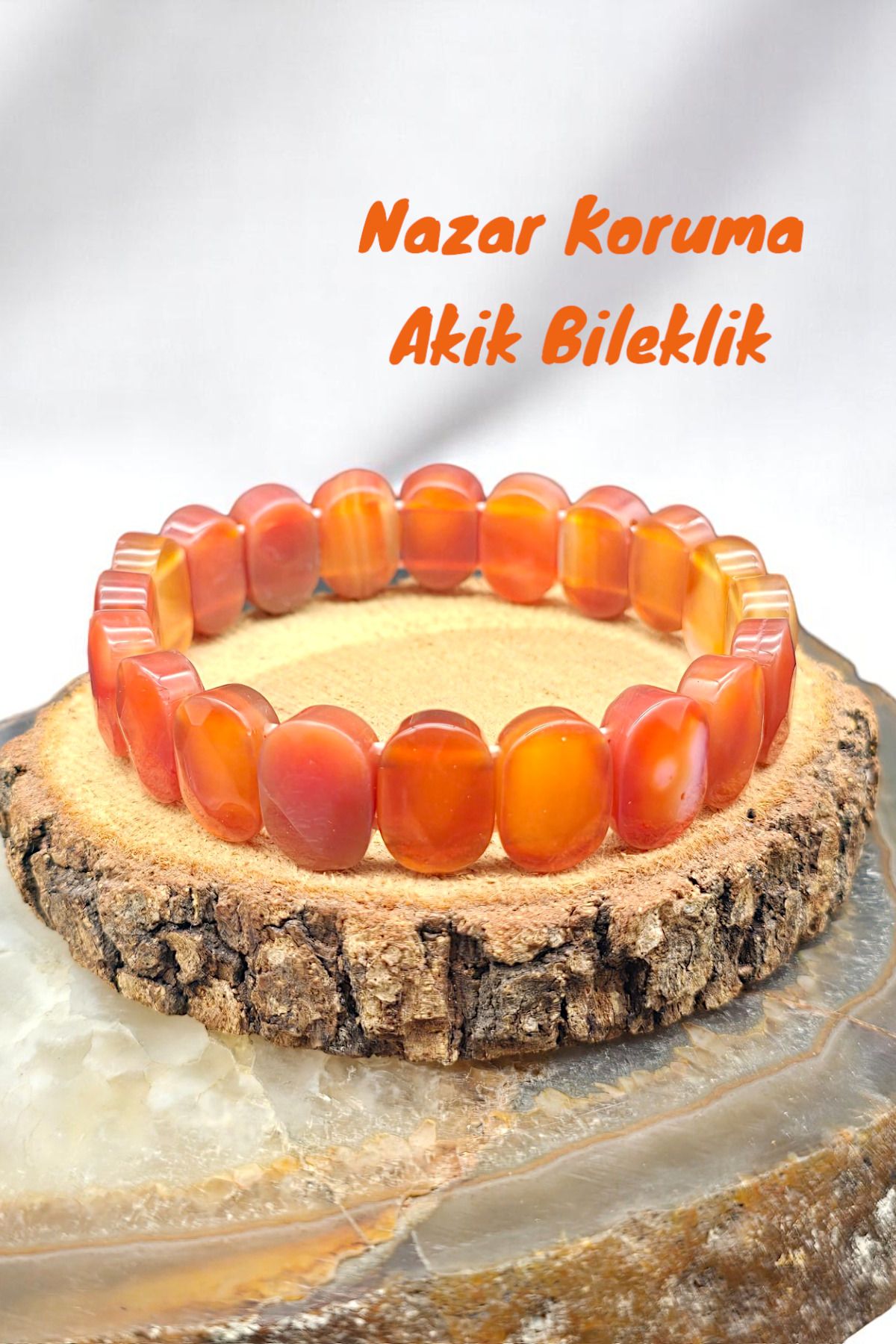 NBS Beautiful Naturel Stones Akik Doğal Taş Bileklik Unisex ( Kaliteli AA ) ( Günlük , Spor , Klasik ,Hediyelik ) Trend