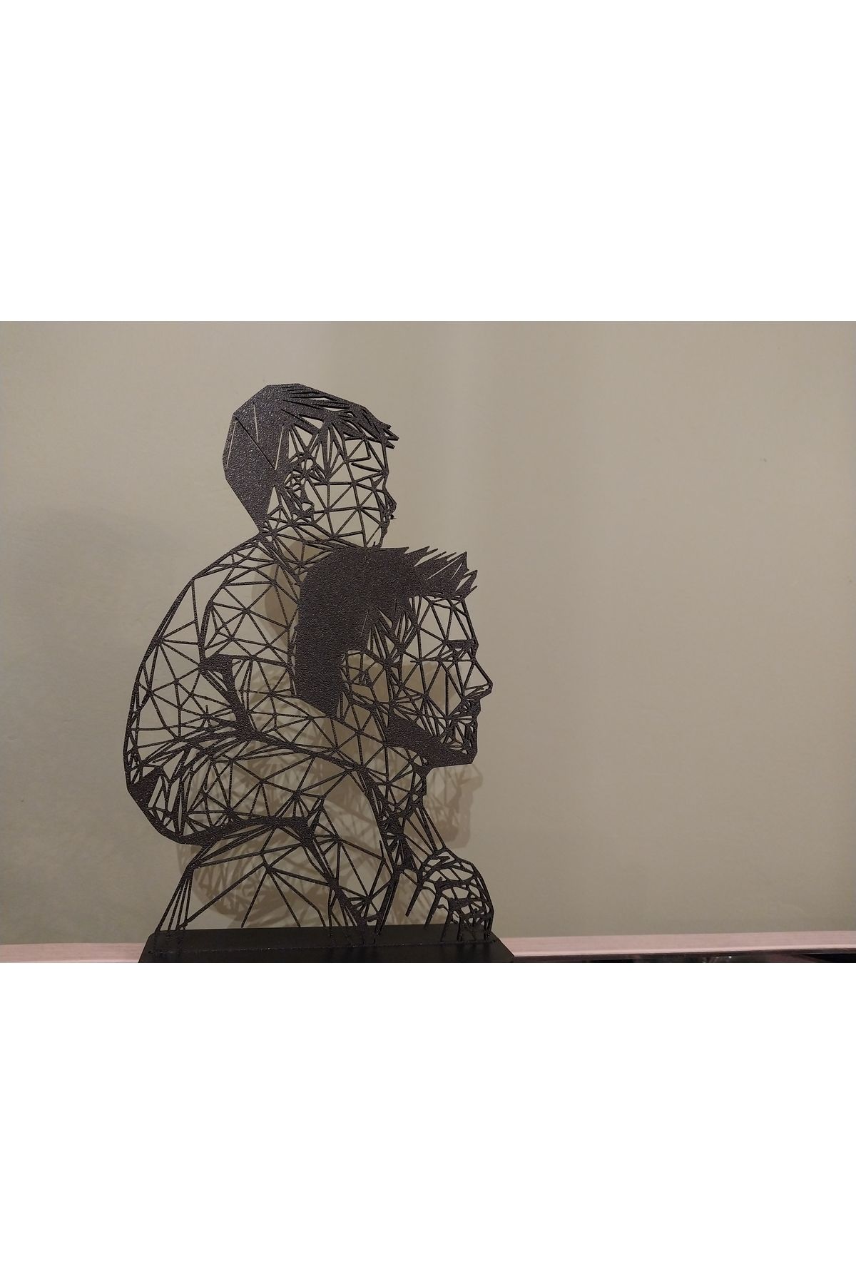 Günebakan Tasarım Baba Oğul Line Art Poly Dekoratif Ürün - Babalar günü hediyesi - Ofis hediyesi