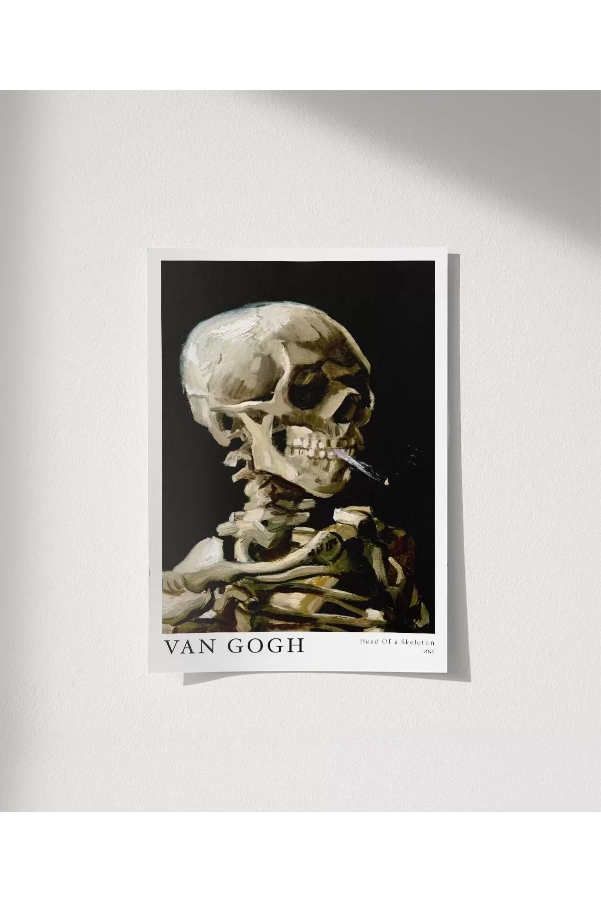 VOGLOO Çerçevesiz Poster Vincent Van Gogh Kafatası