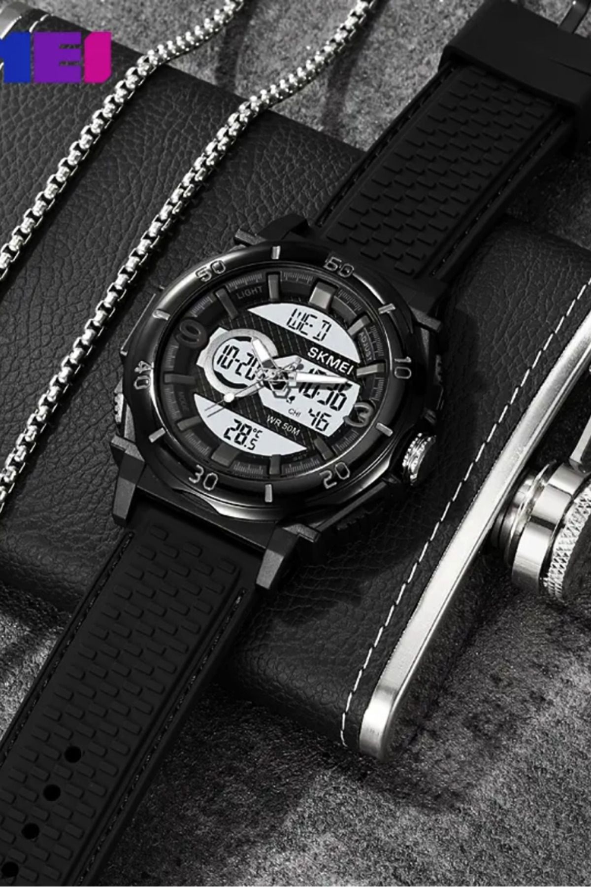 Skmei Reloj Hombre Dijital Analog Dağcı Erkek Kol Saati