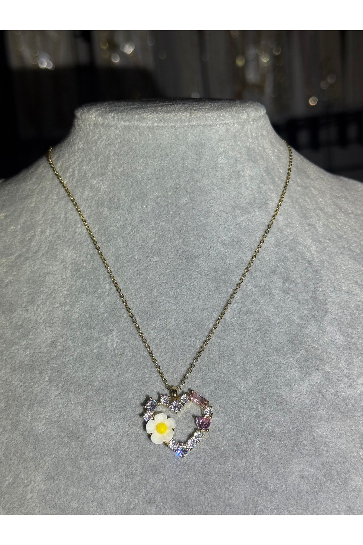 XUPING JEWELRY 18K kalpli Çelik kolye paslanmaz kararmaz